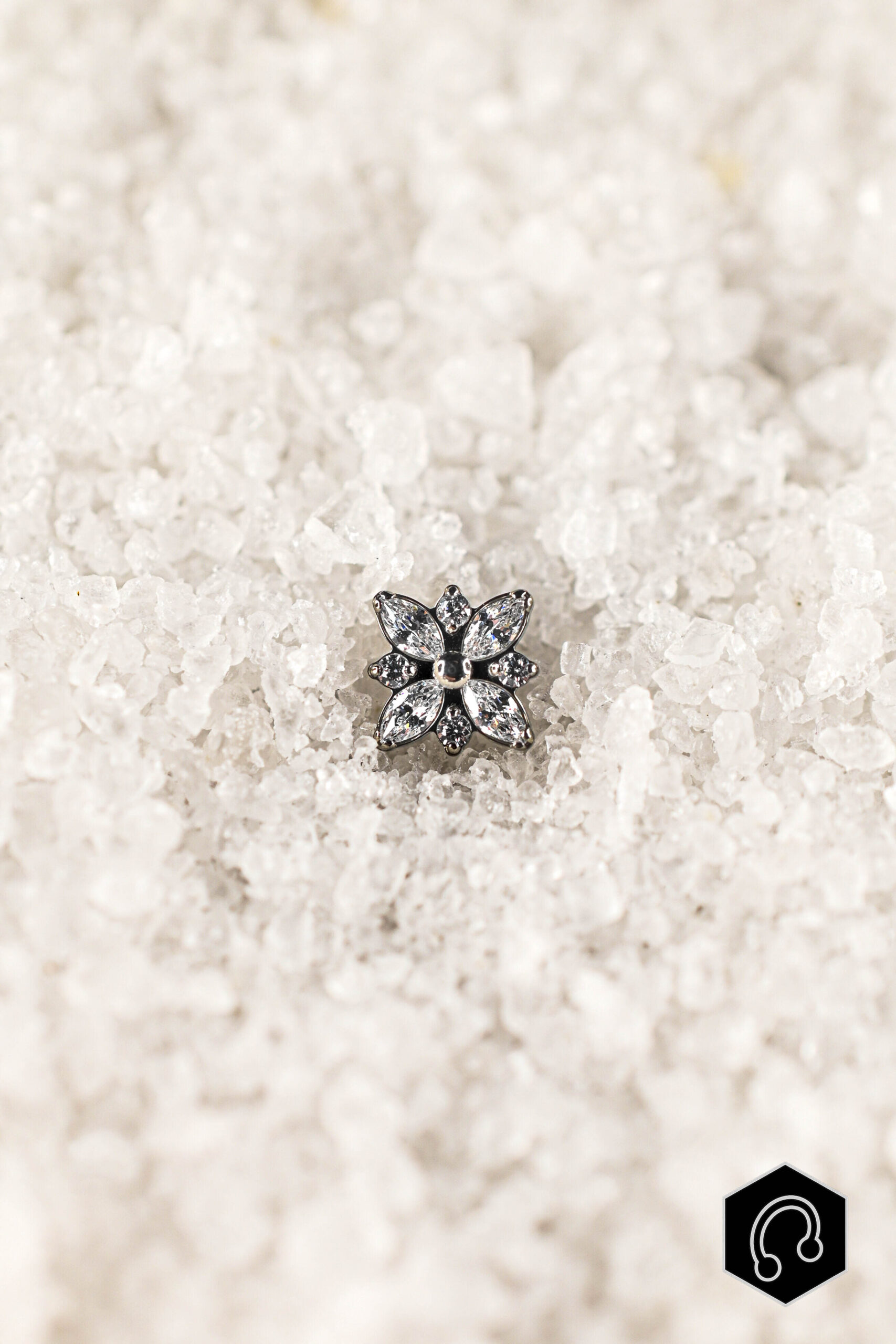 Labret Titane Crystal Bloom Petit