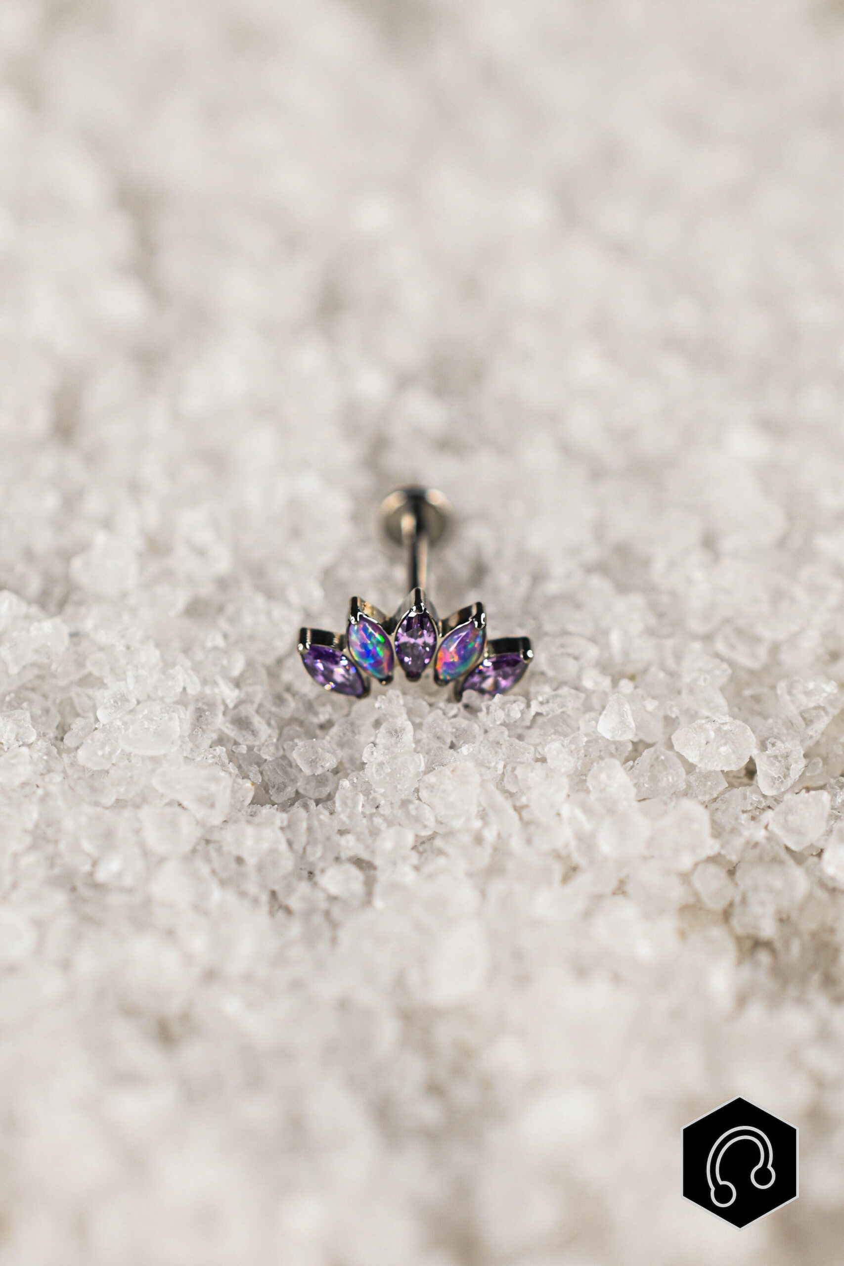 Labret Titane Violine Celestial Bloom