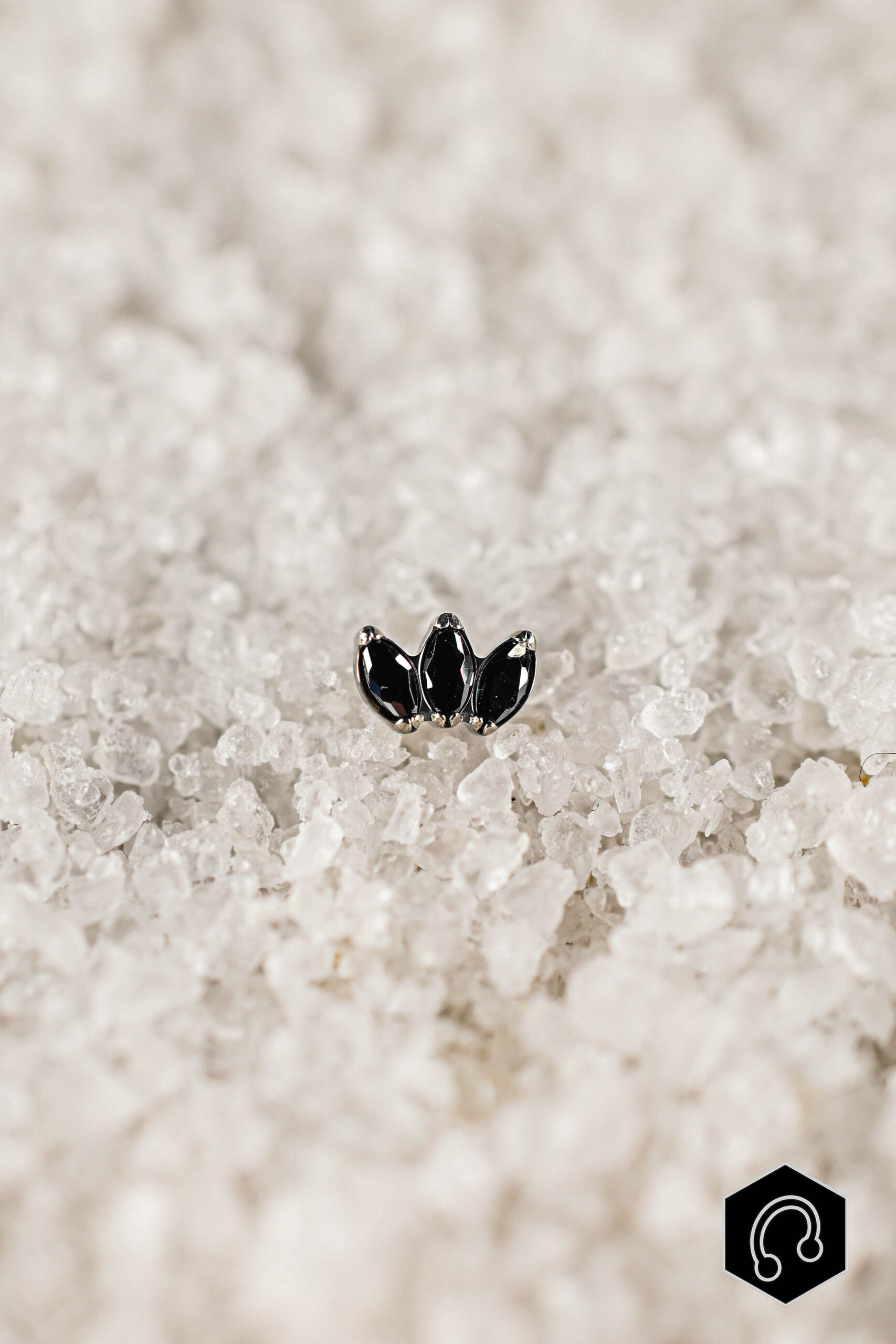 Labret Titane Noir Élégance Glow