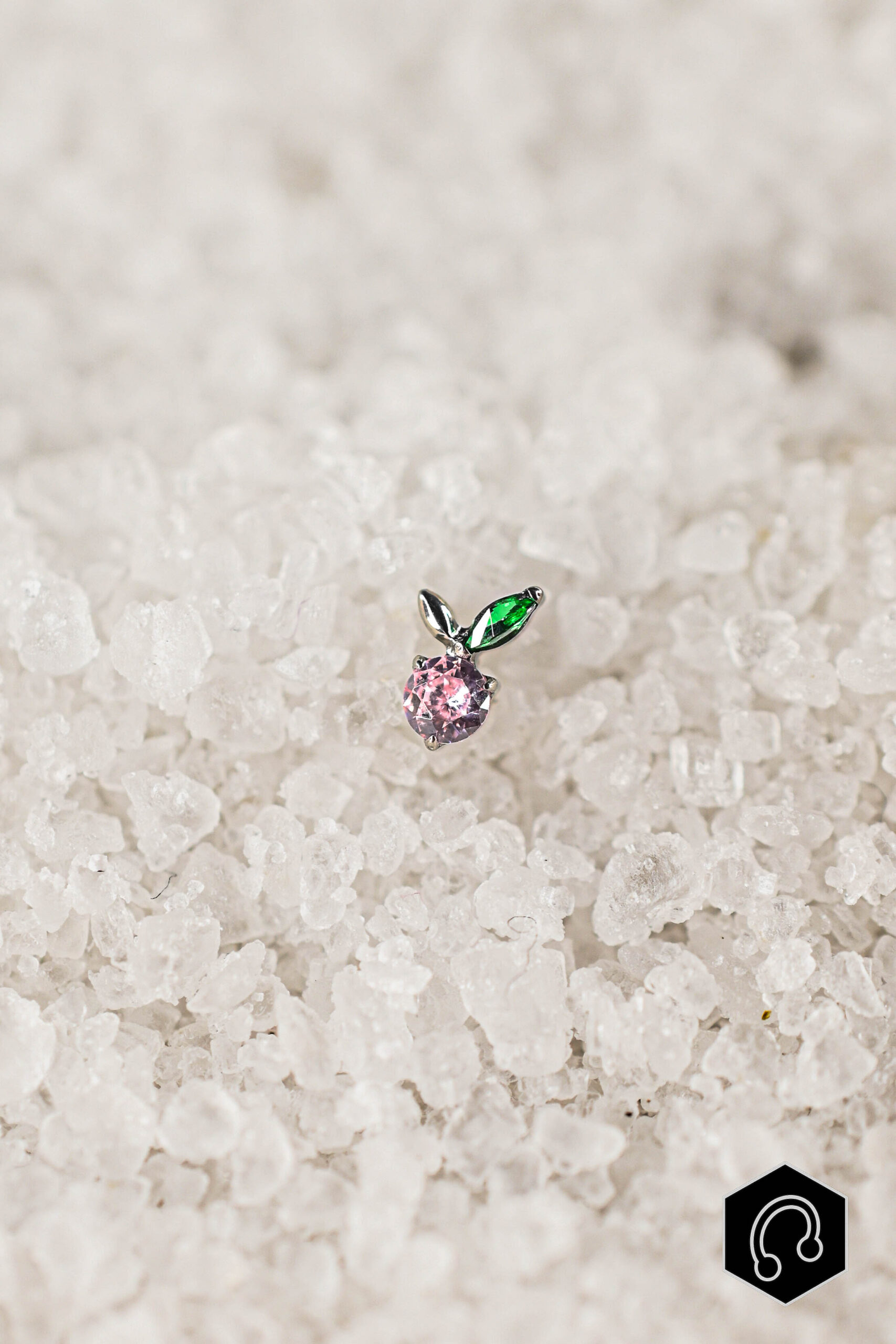 Labret Titane Pink Blossom Gem