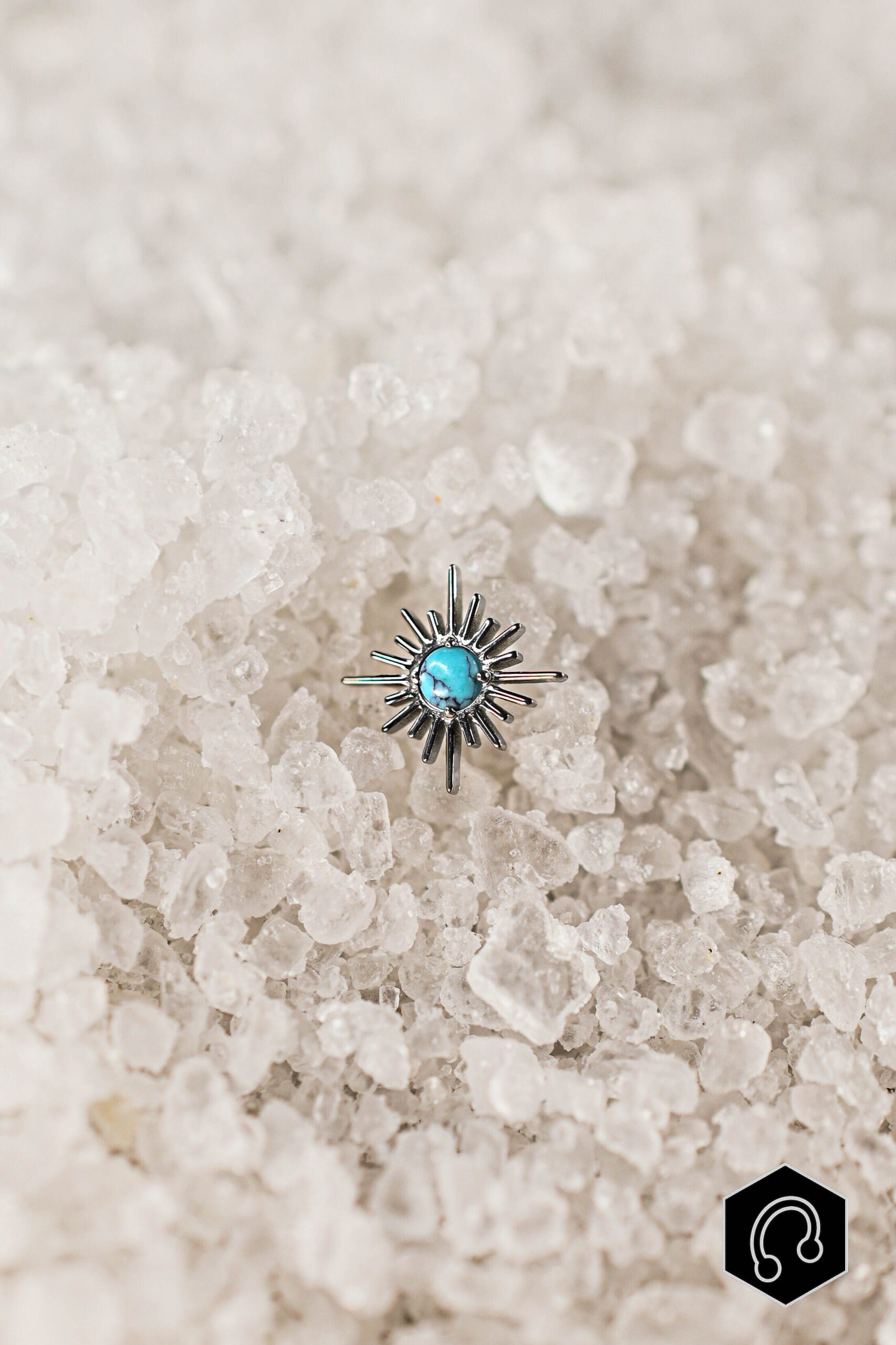 Labret Titane Blue Solaris