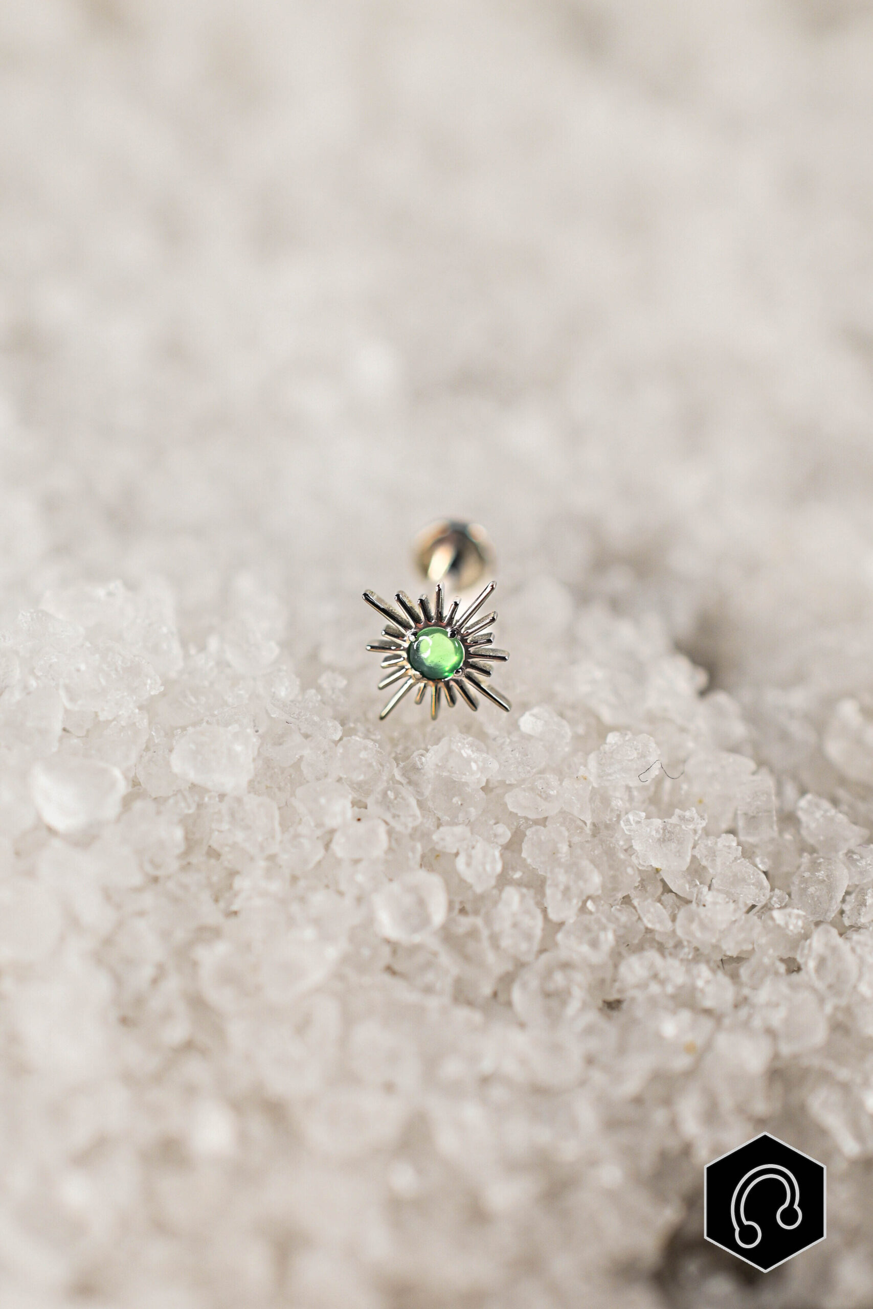 Labret Titane Solaris Émeraudus