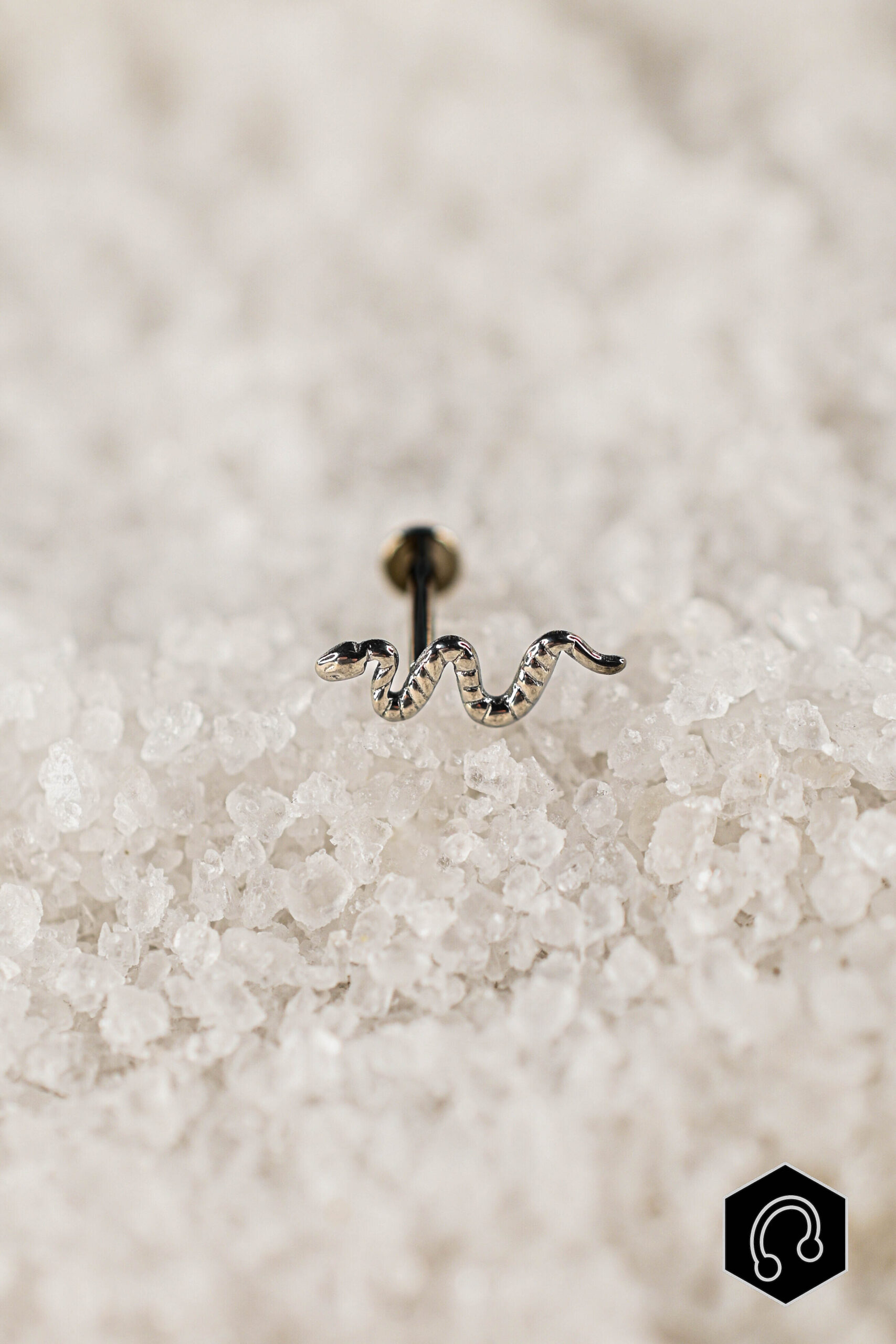 Labret Titane Argenté Nagini