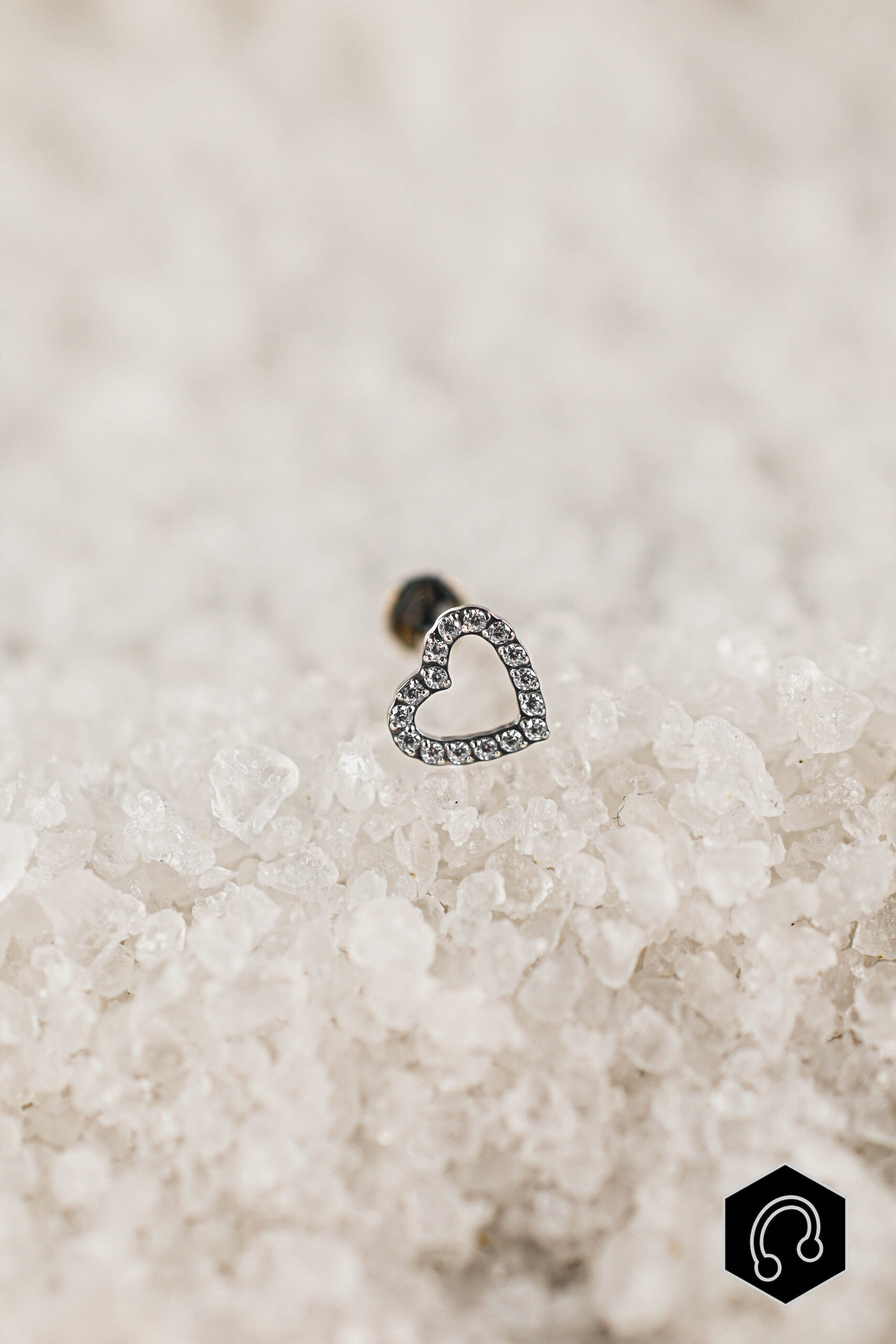 Labret Titane Argenté Eternal Heart