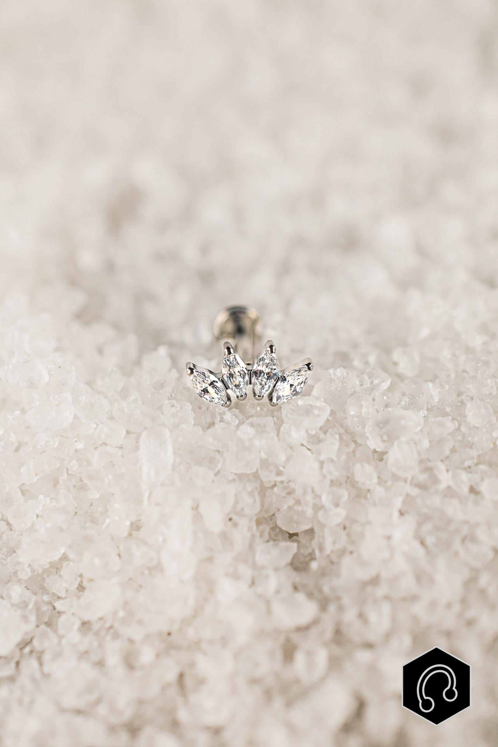 Labret Titane Argenté Impérial