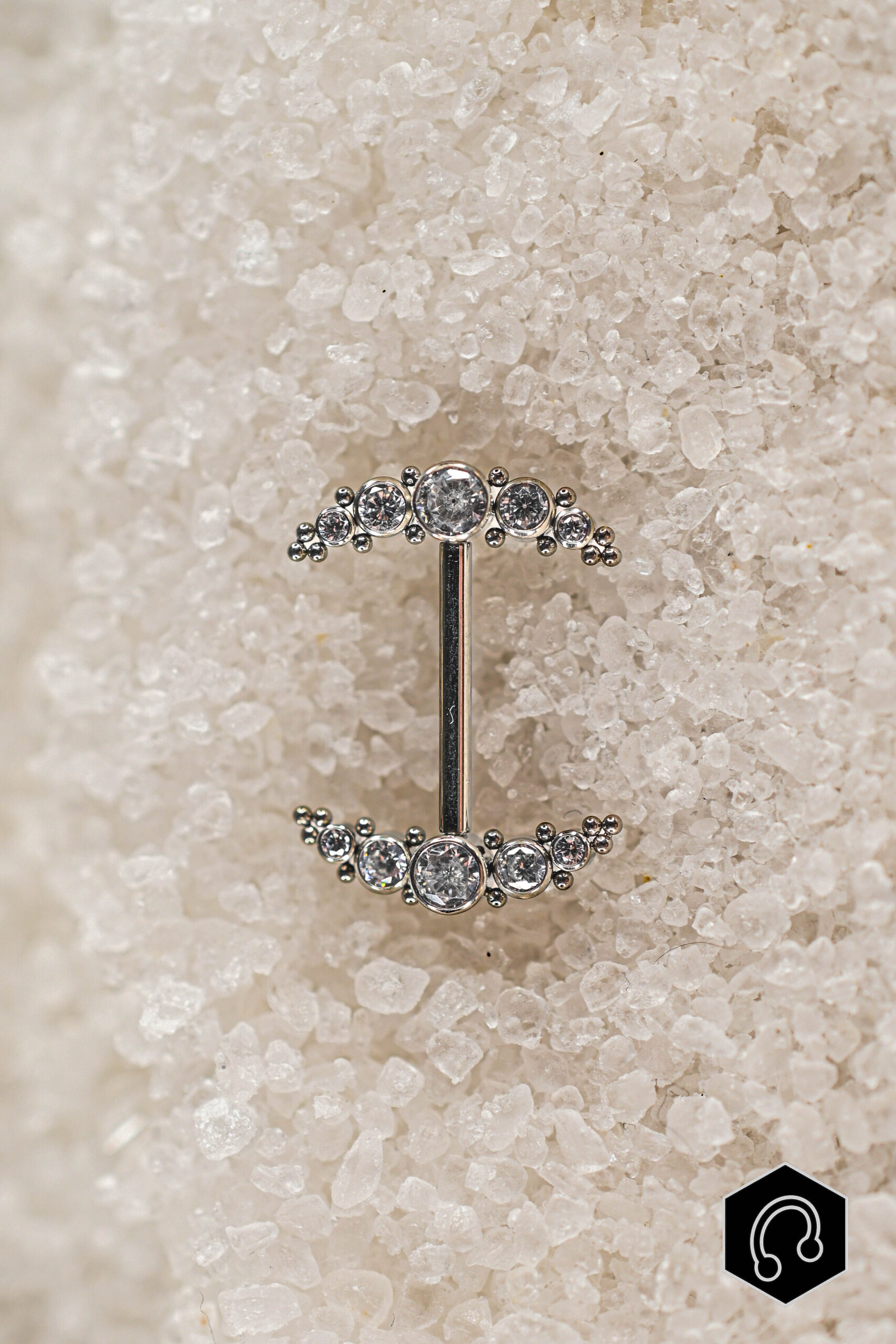 Barre Titane Argenté Diamond Cascade