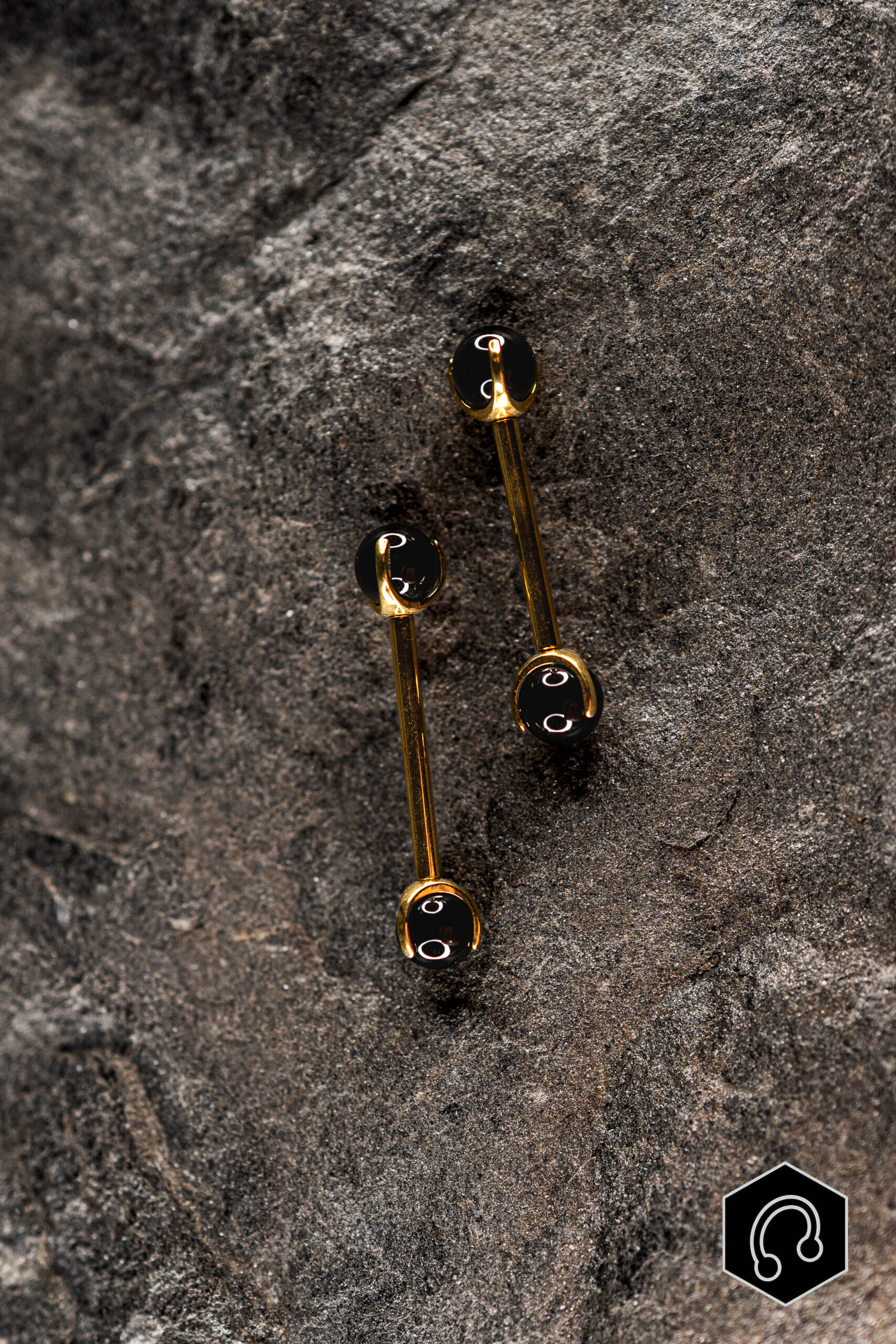 Barre Titane Doré Black Agate