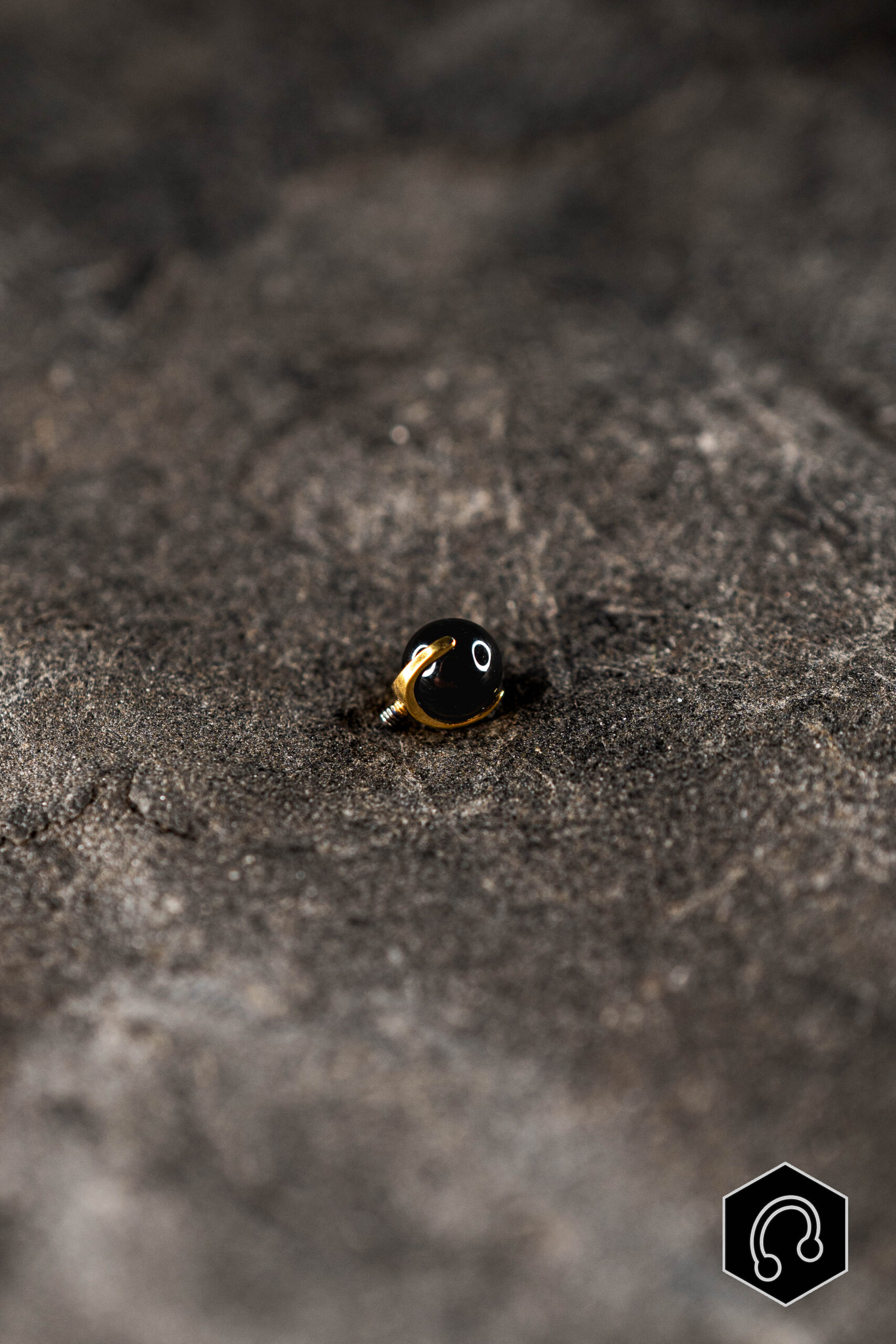 Barre Titane Doré Black Agate