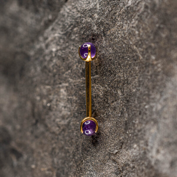 Barre Titane Doré Améthyste