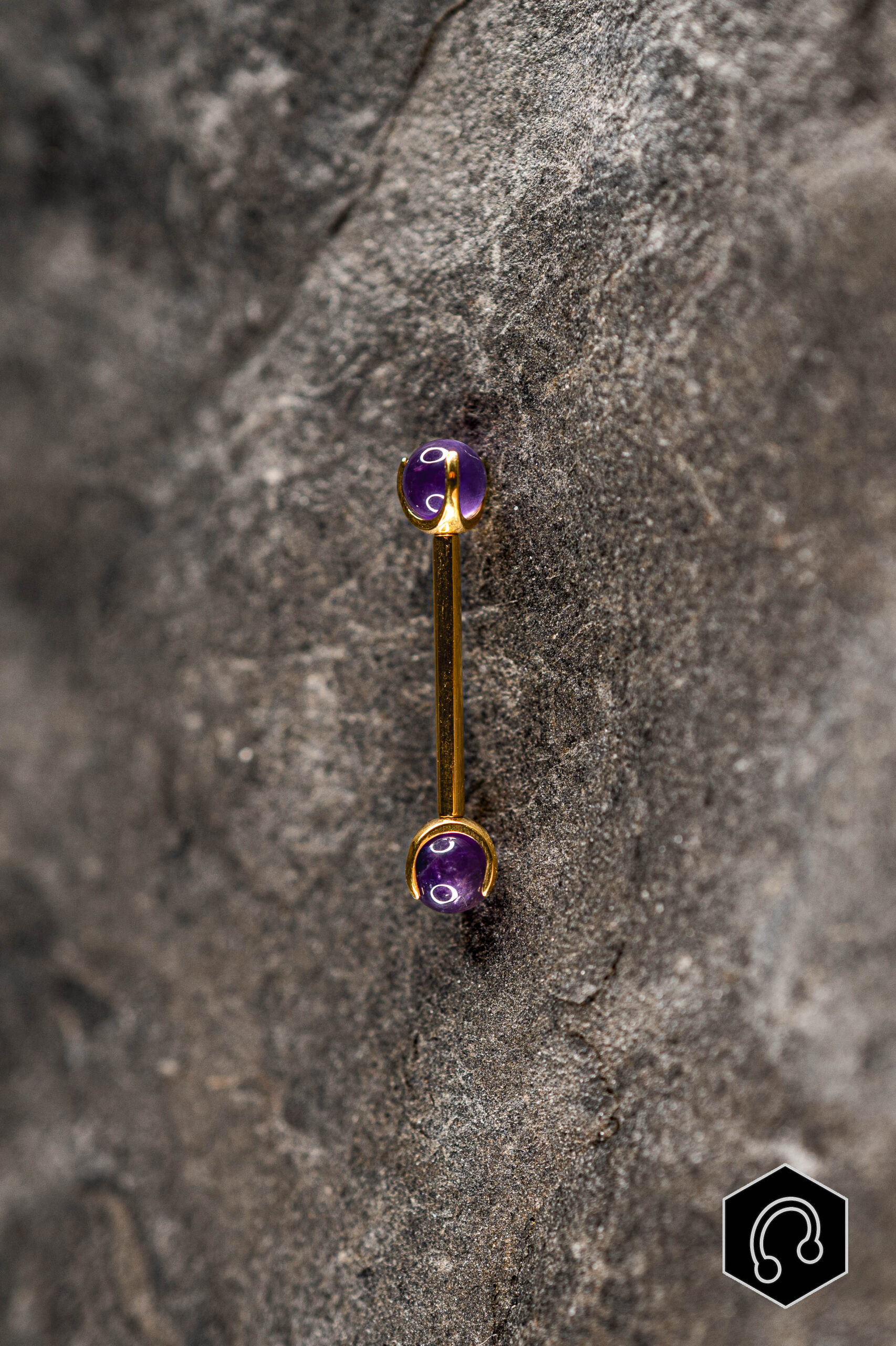 Barre Titane Doré Améthyste