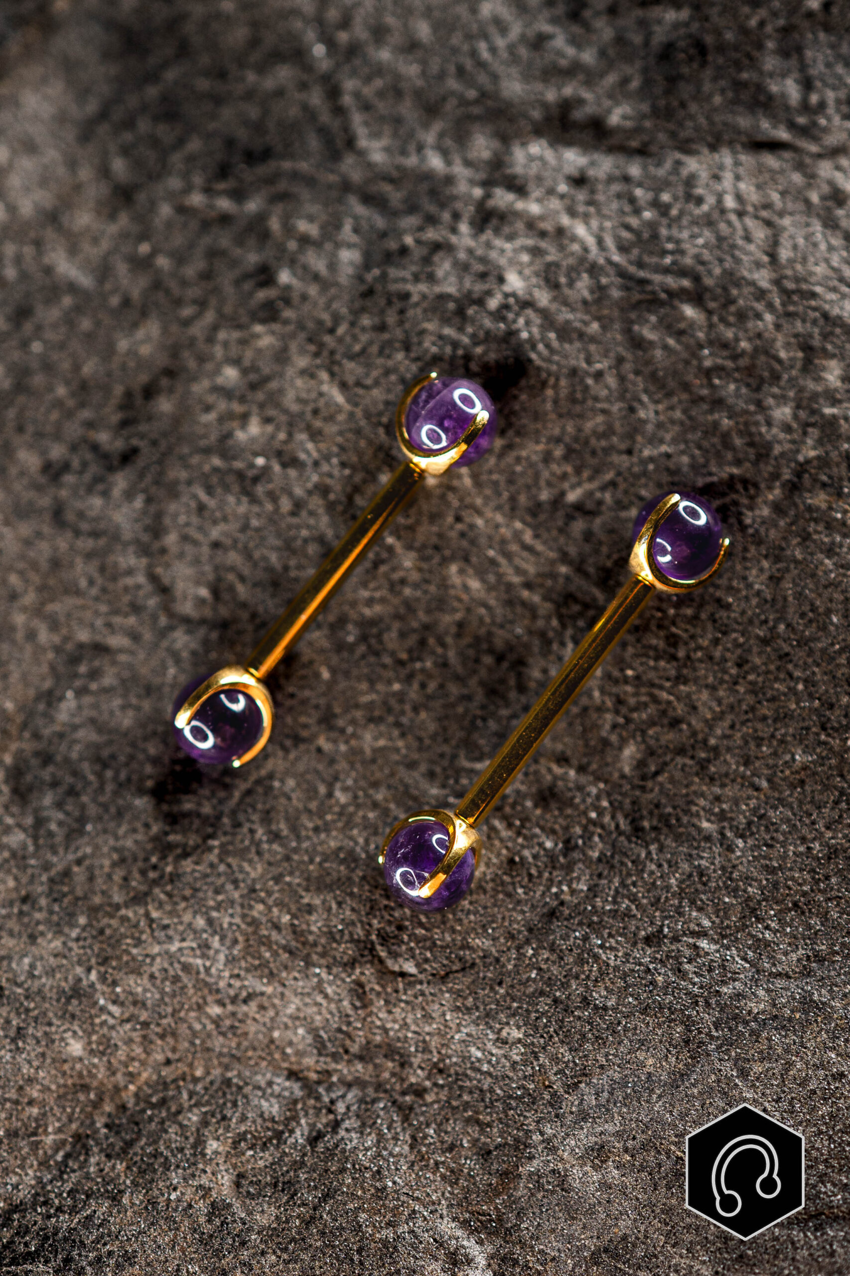 Barre Titane Doré Améthyste