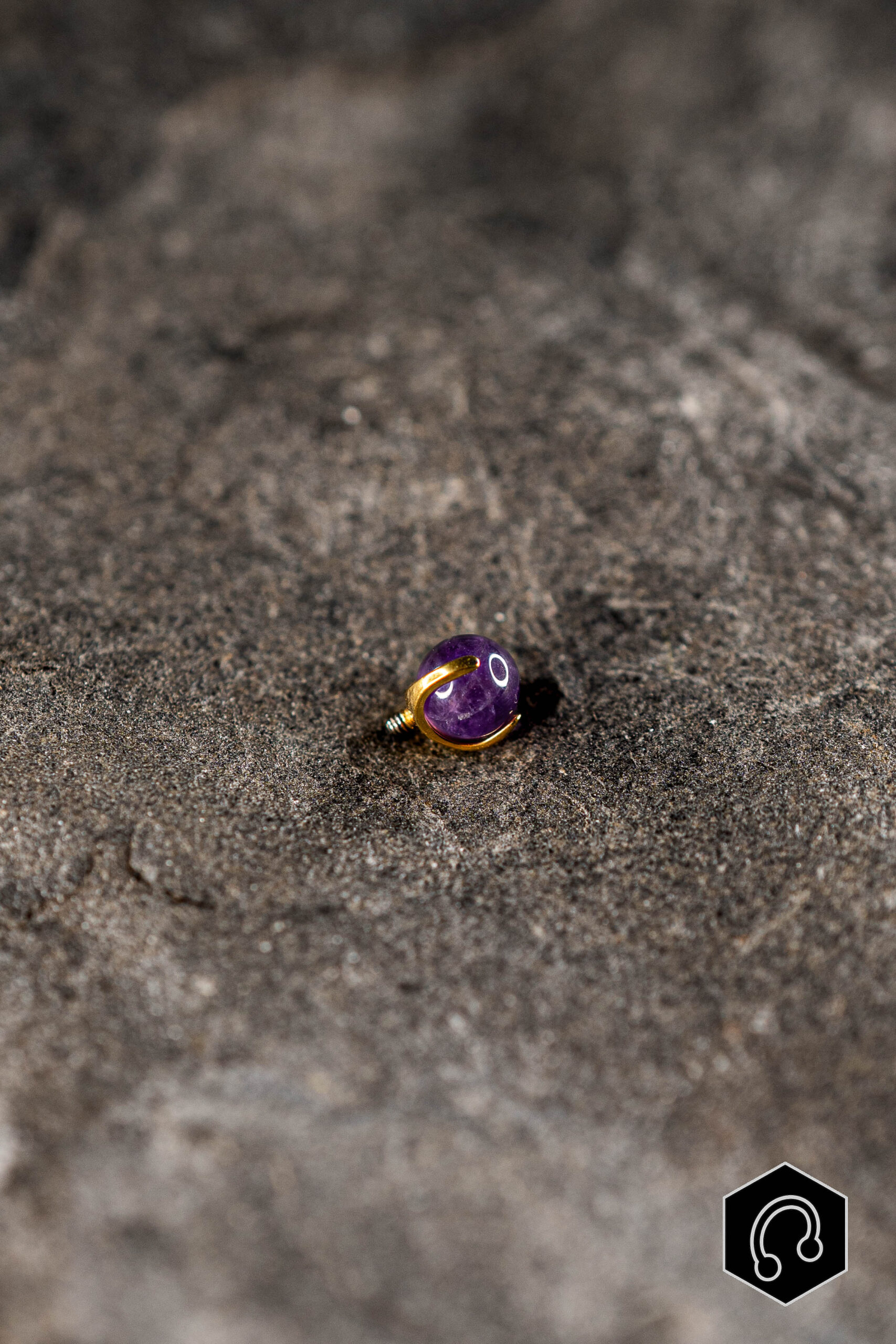 Barre Titane Doré Améthyste