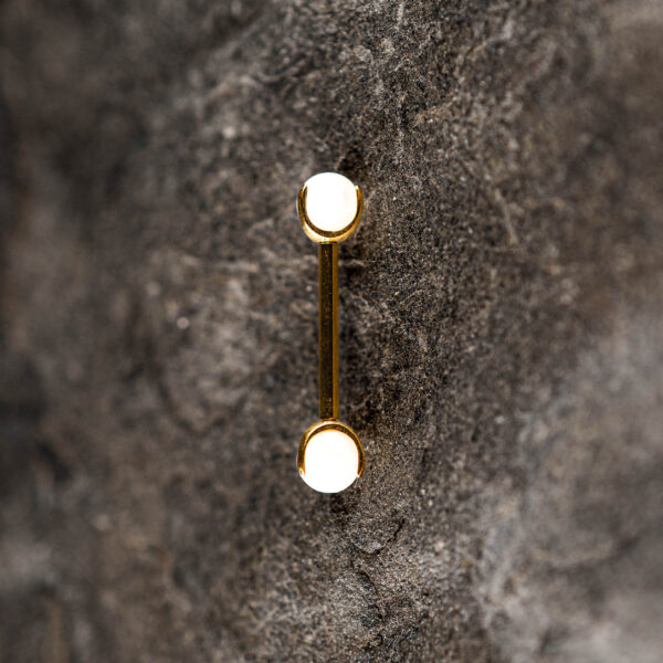 Barre Titane Doré Pierre de Lune