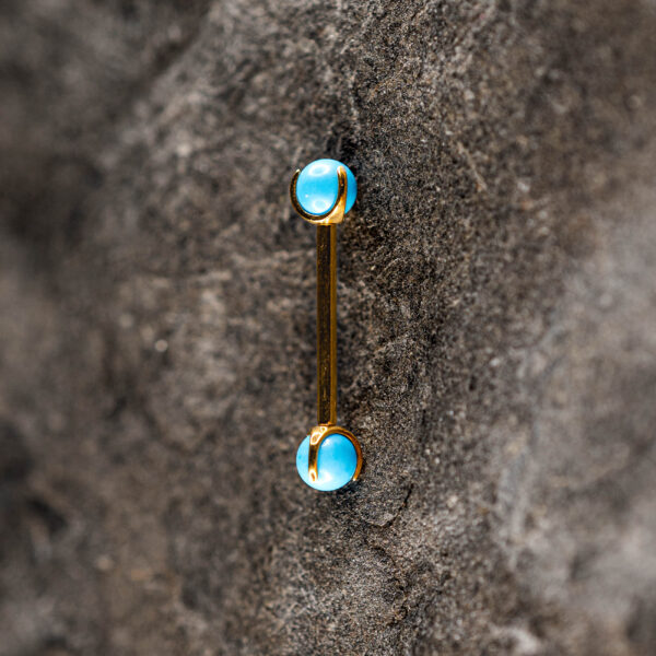 Barre Titane Doré Turquoise