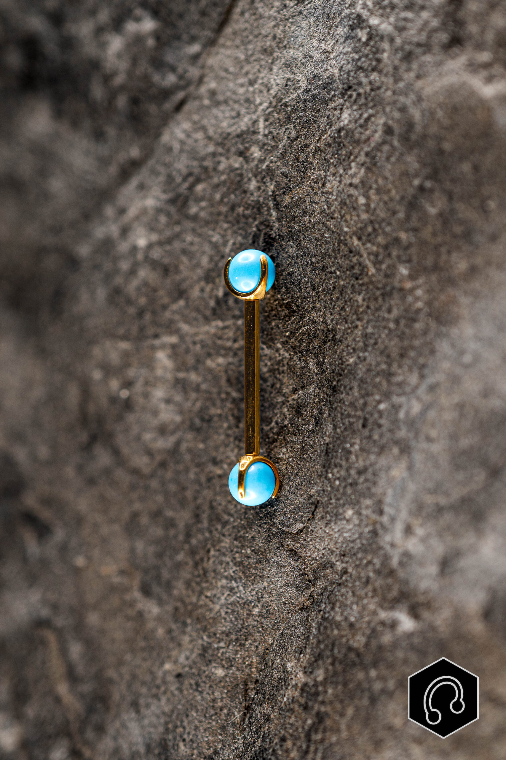 Barre Titane Doré Turquoise