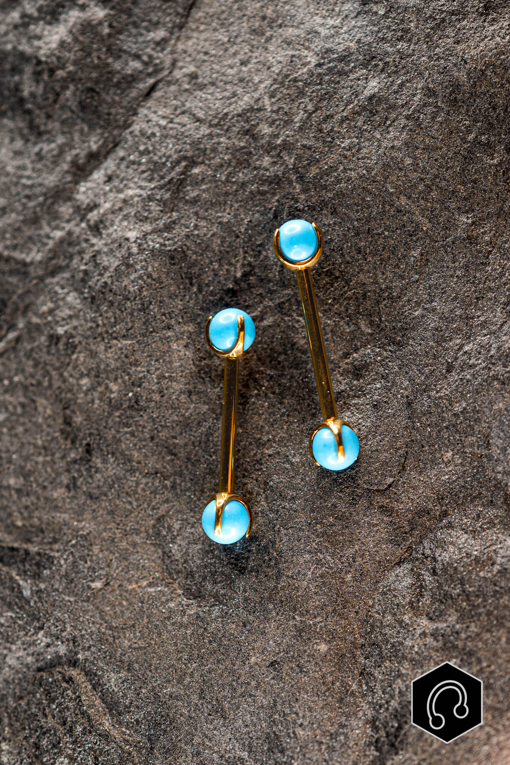 Barre Titane Doré Turquoise