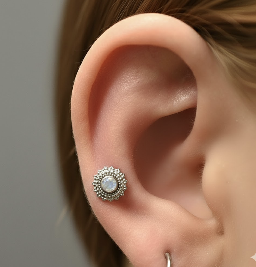 Labret Titane Argenté Isadora