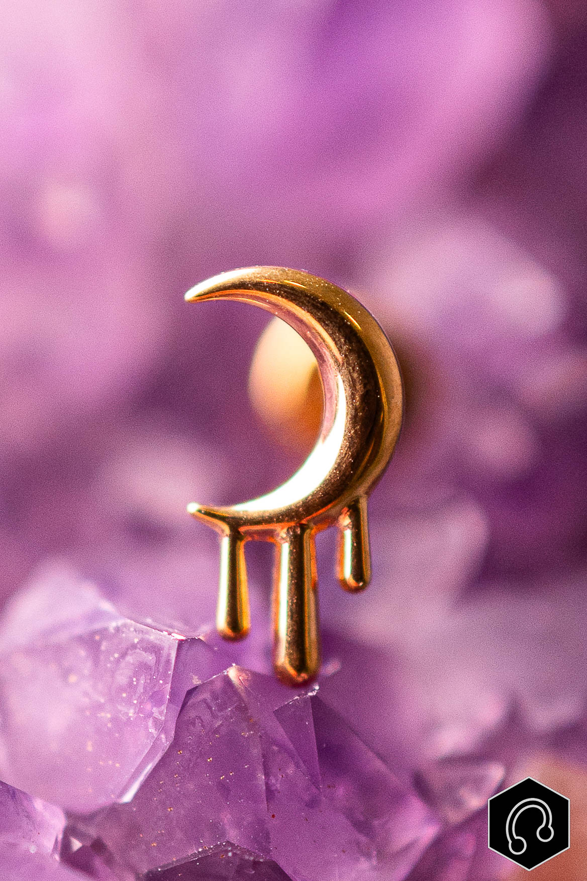 Labret Titane doré Lunatik