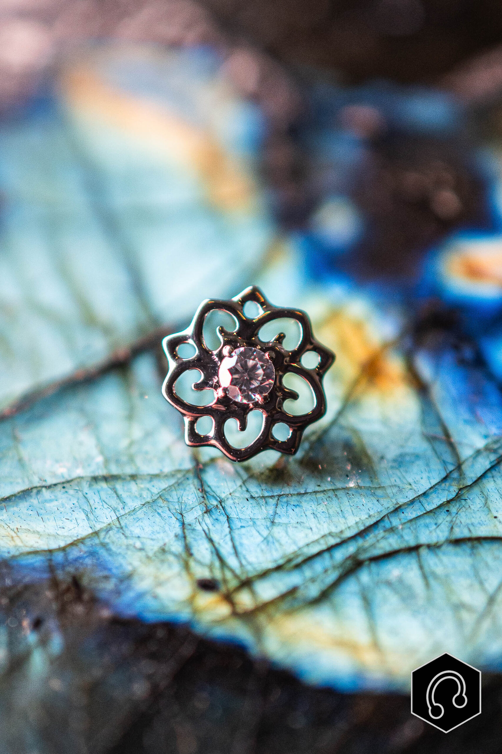 Labret Titane Argenté Lotus Glow