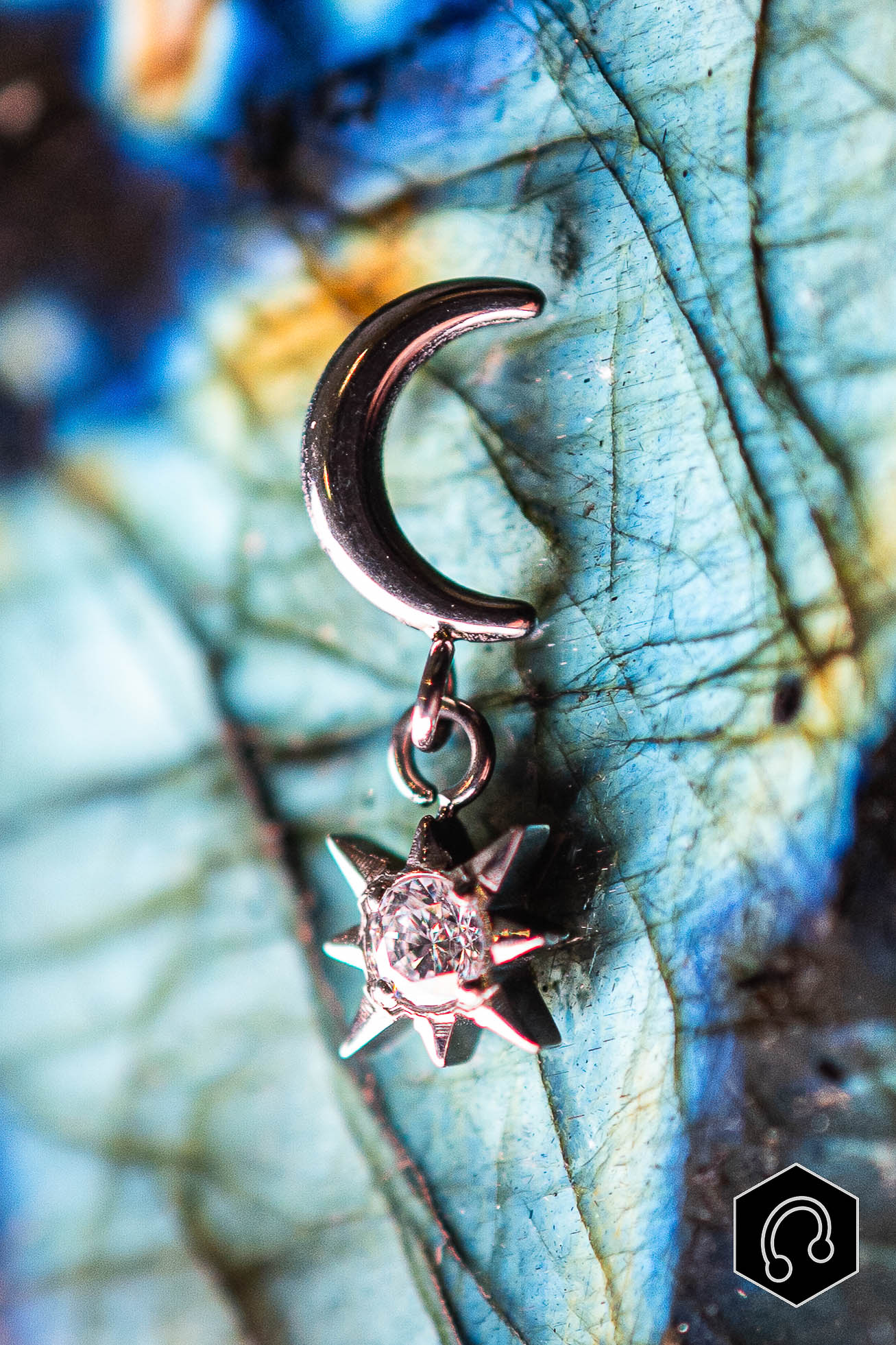 Labret Titane Argenté Celestia