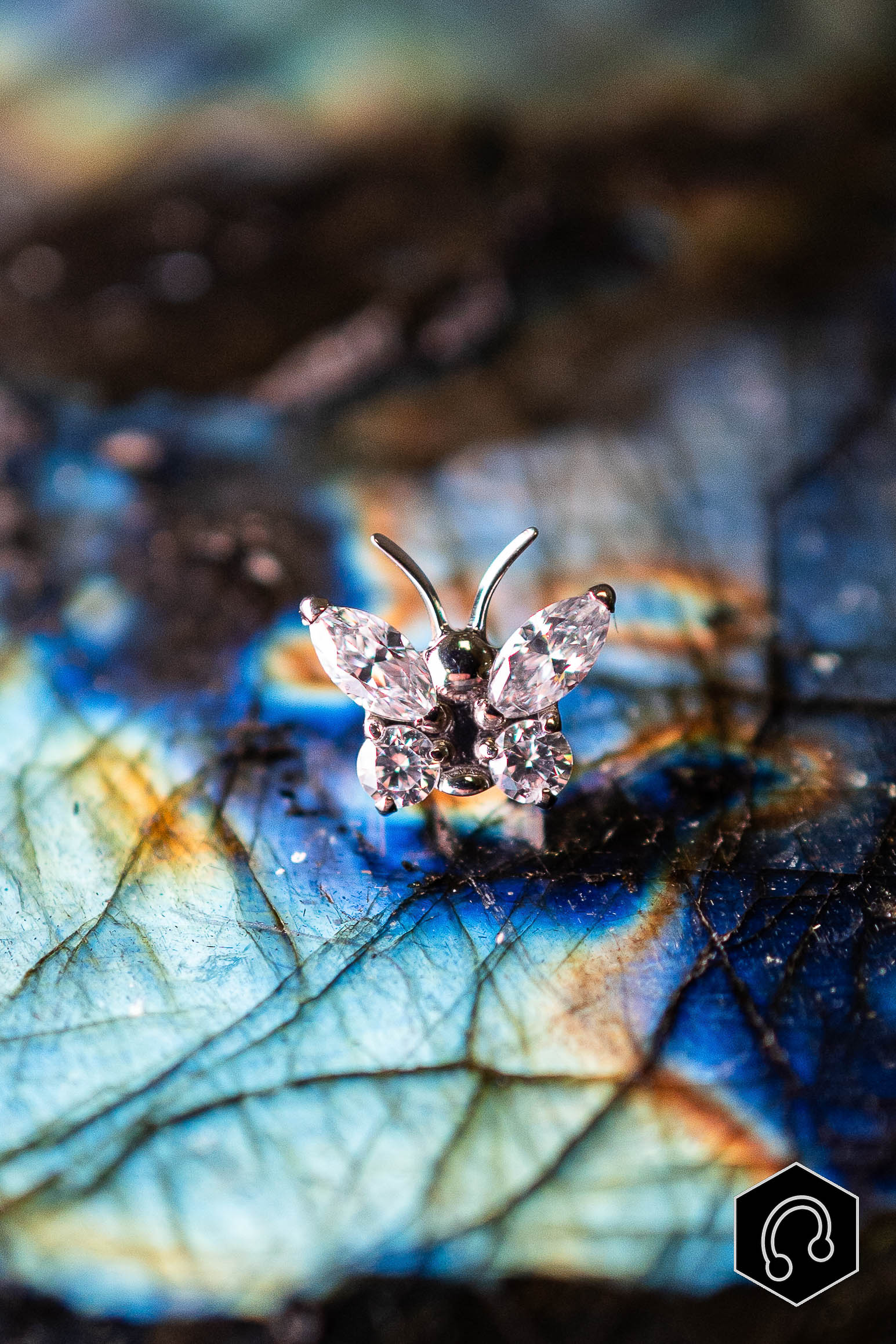 Labret Titane Cristal bloom