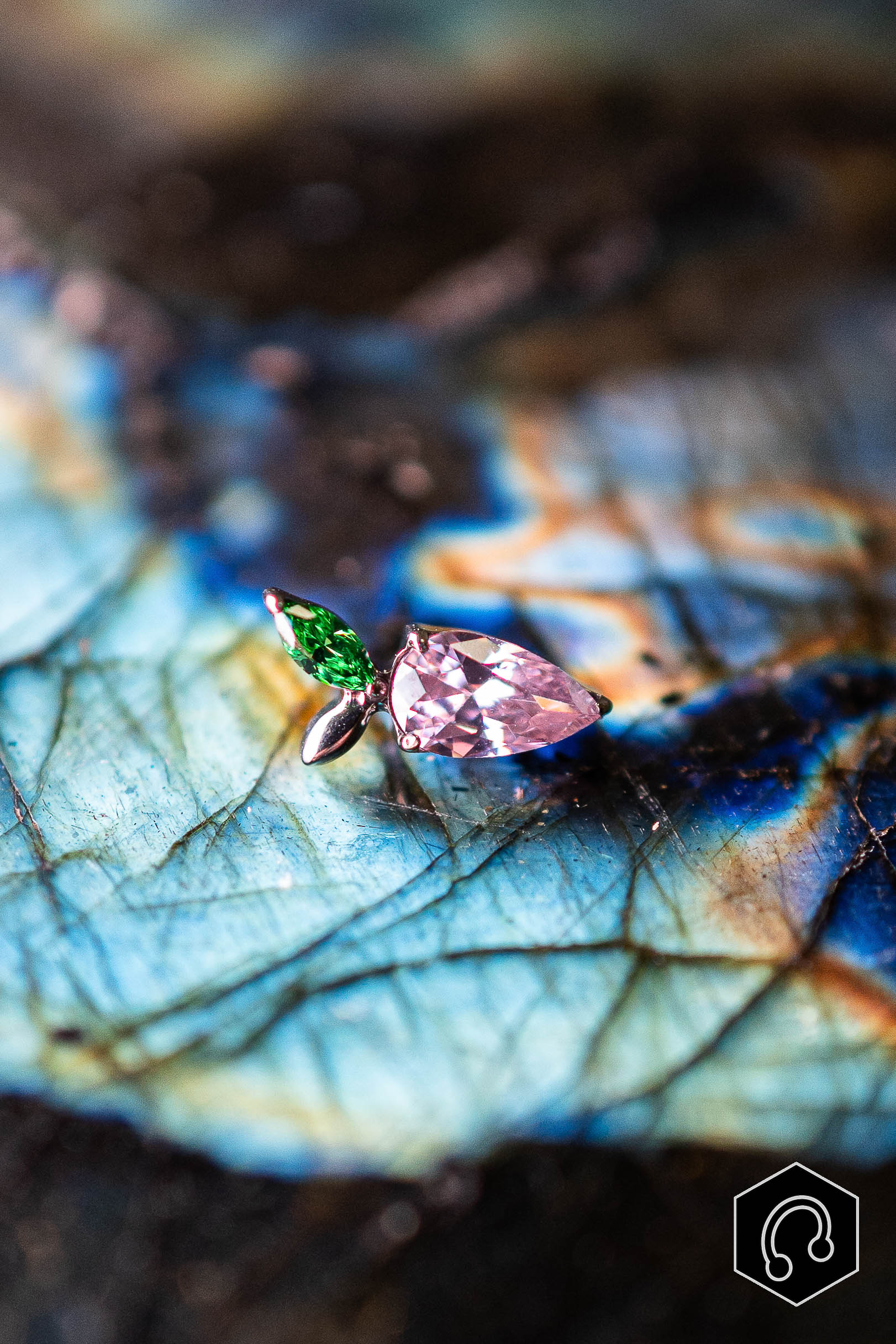 Labret Titane Rose Spicy Pearl