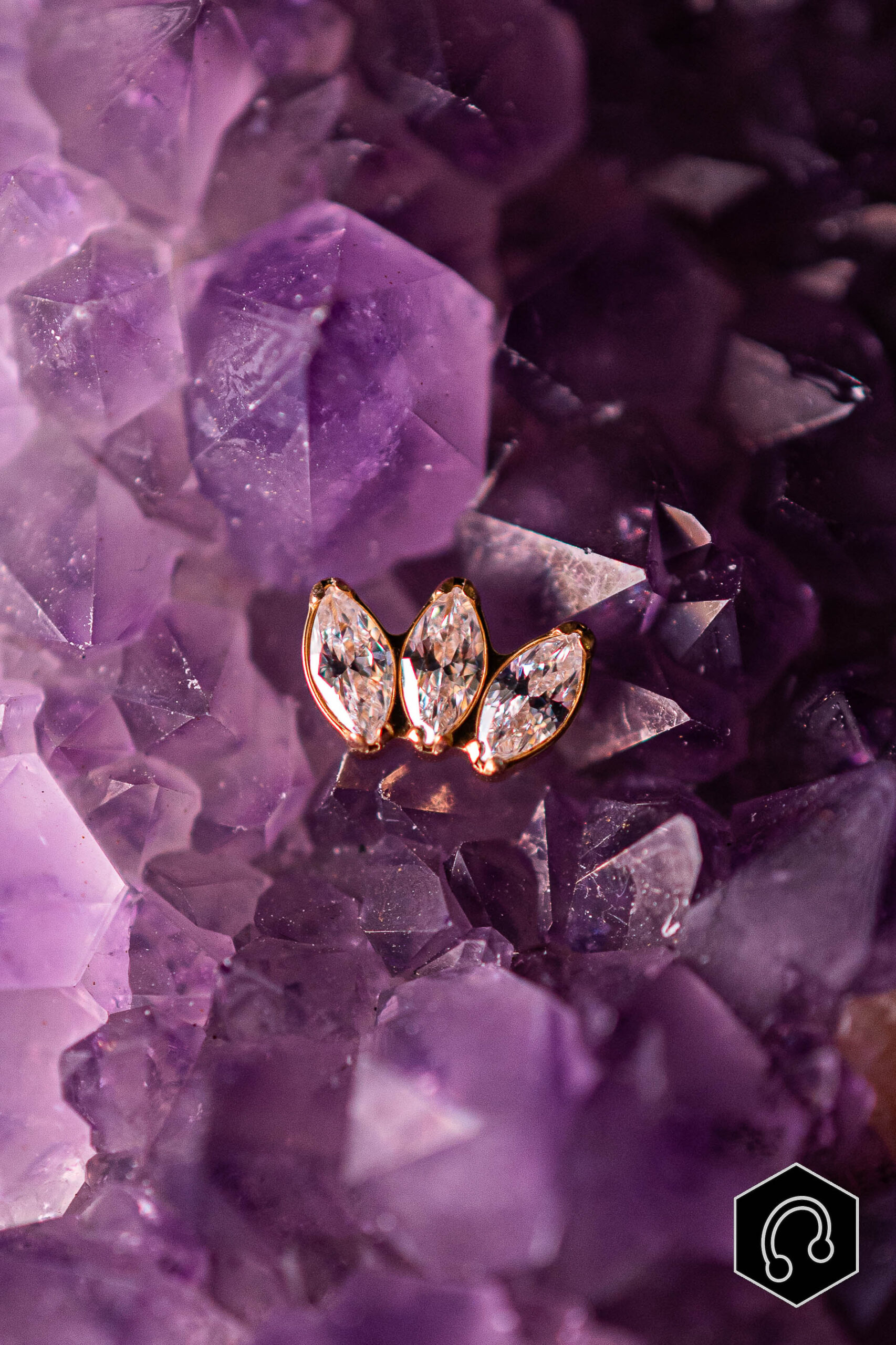 Labret Titane Doré Élégance Glow