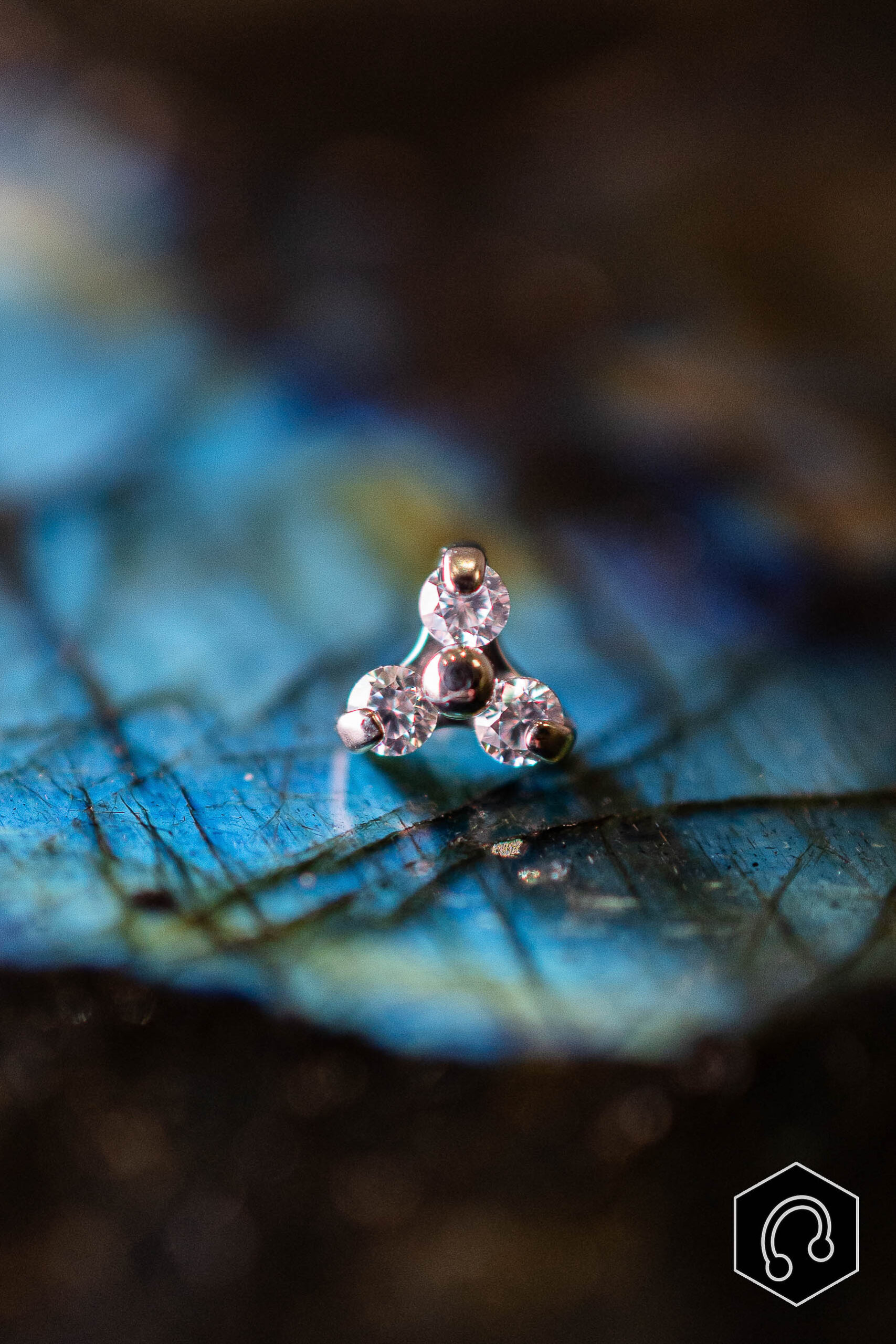 Labret Titane Argenté Trinity Spark