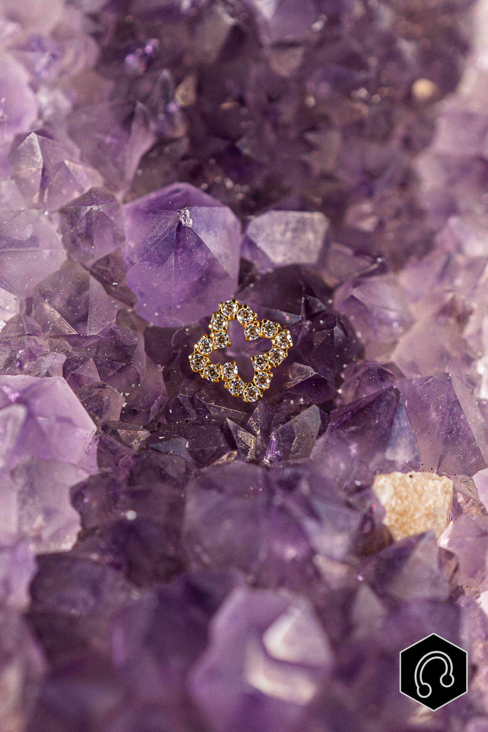 Labret Titane Doré Allegra