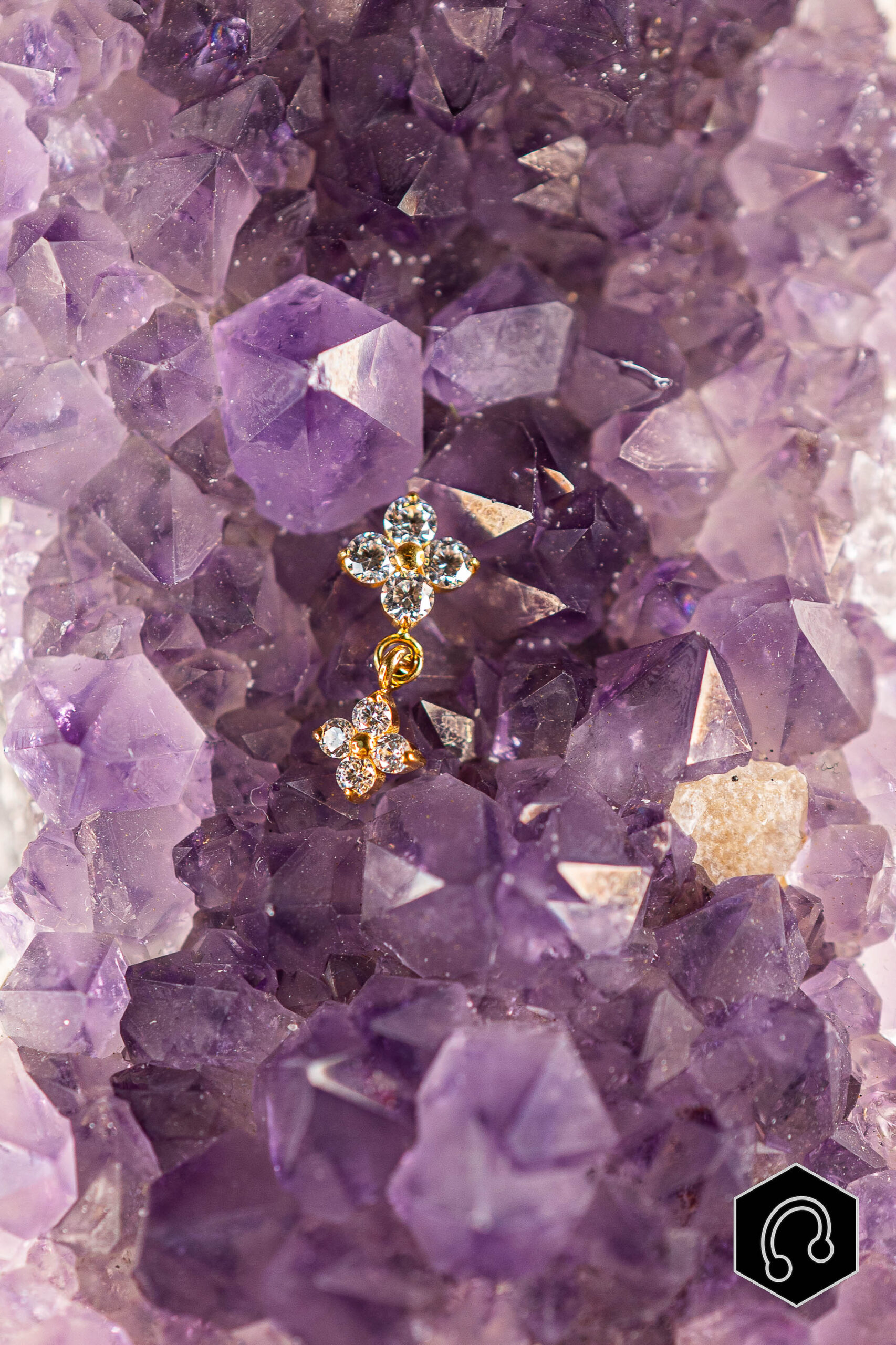 Labret Titane doré Lysandra