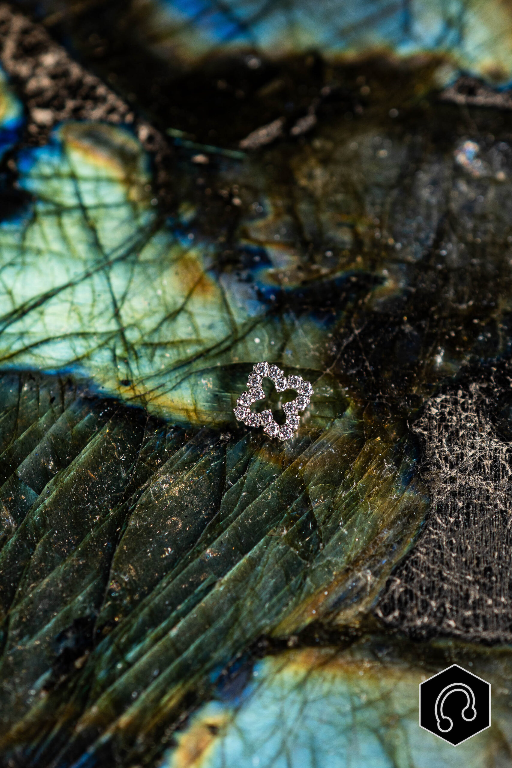 Labret Titane Argenté Allegra