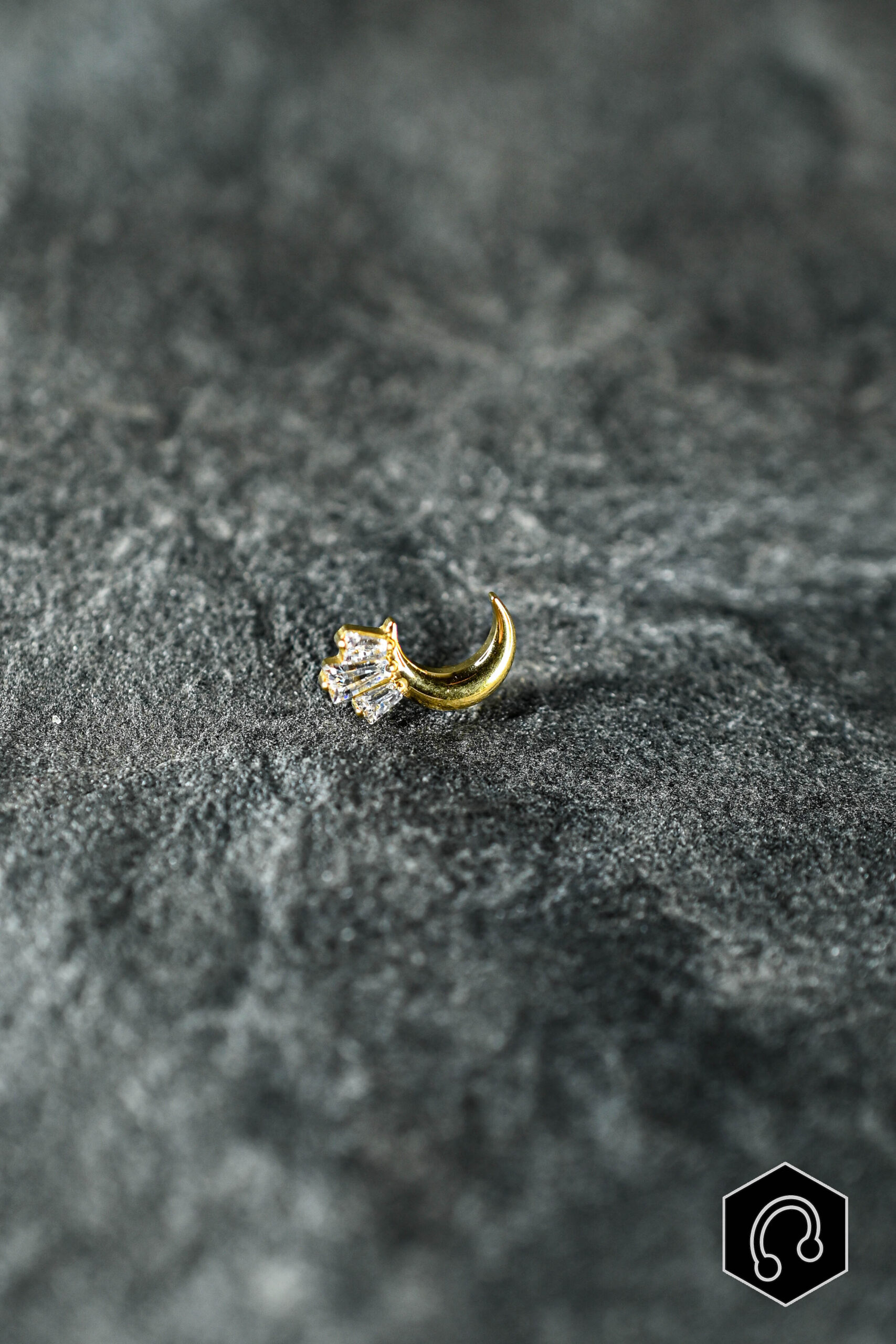 Labret Titane Doré Moonrise