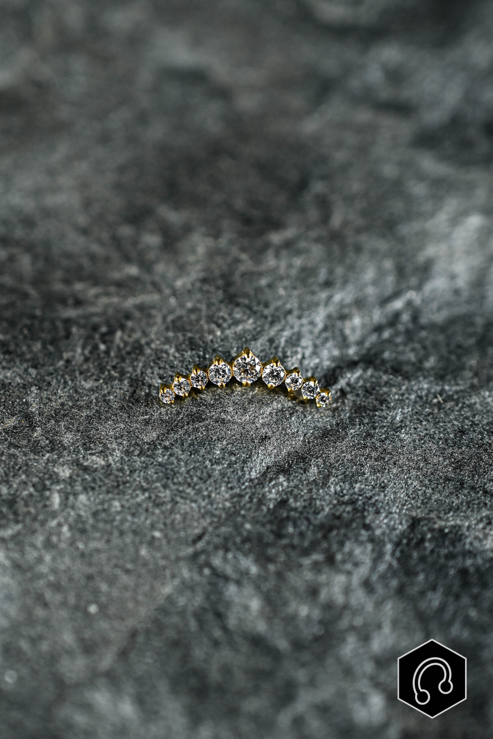 Labret titane doré Soleia