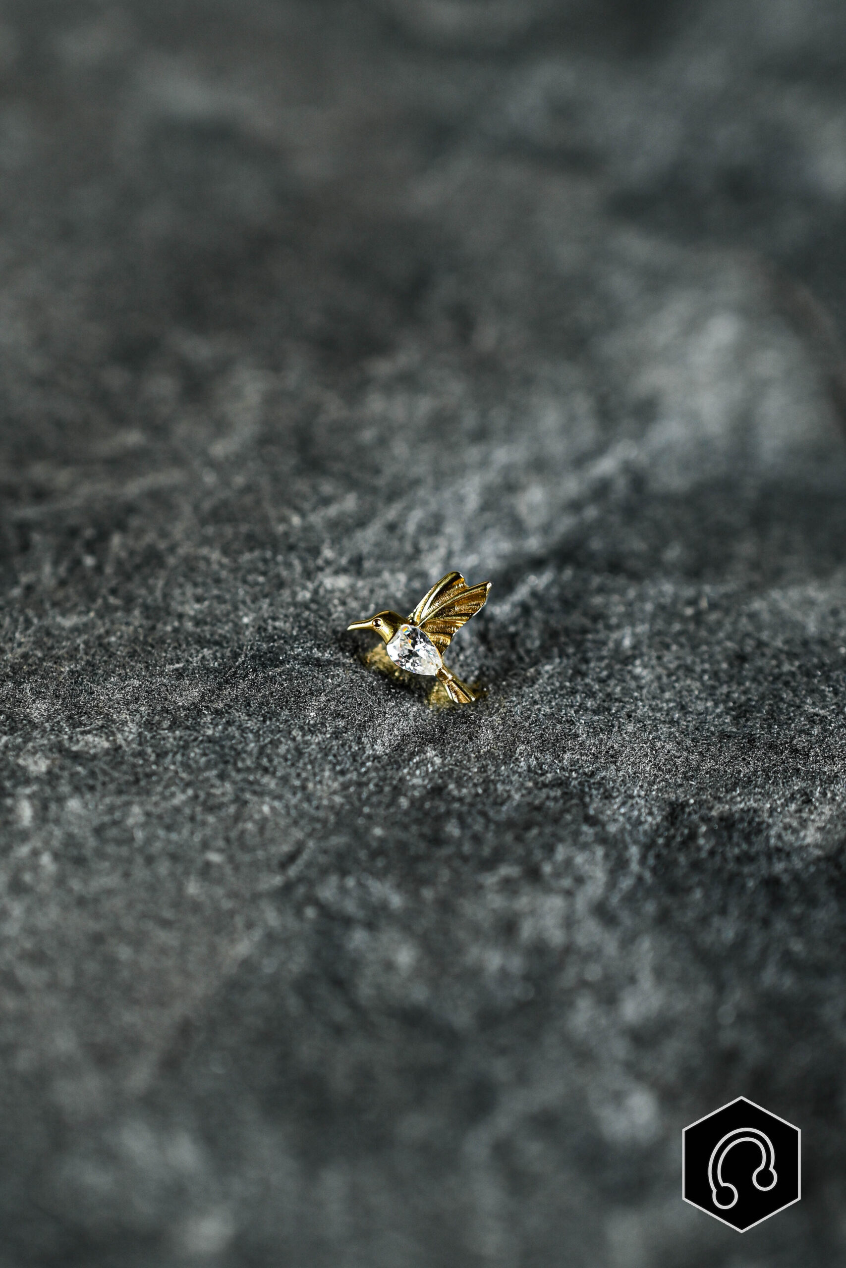 Labret Titane Doré Colibria