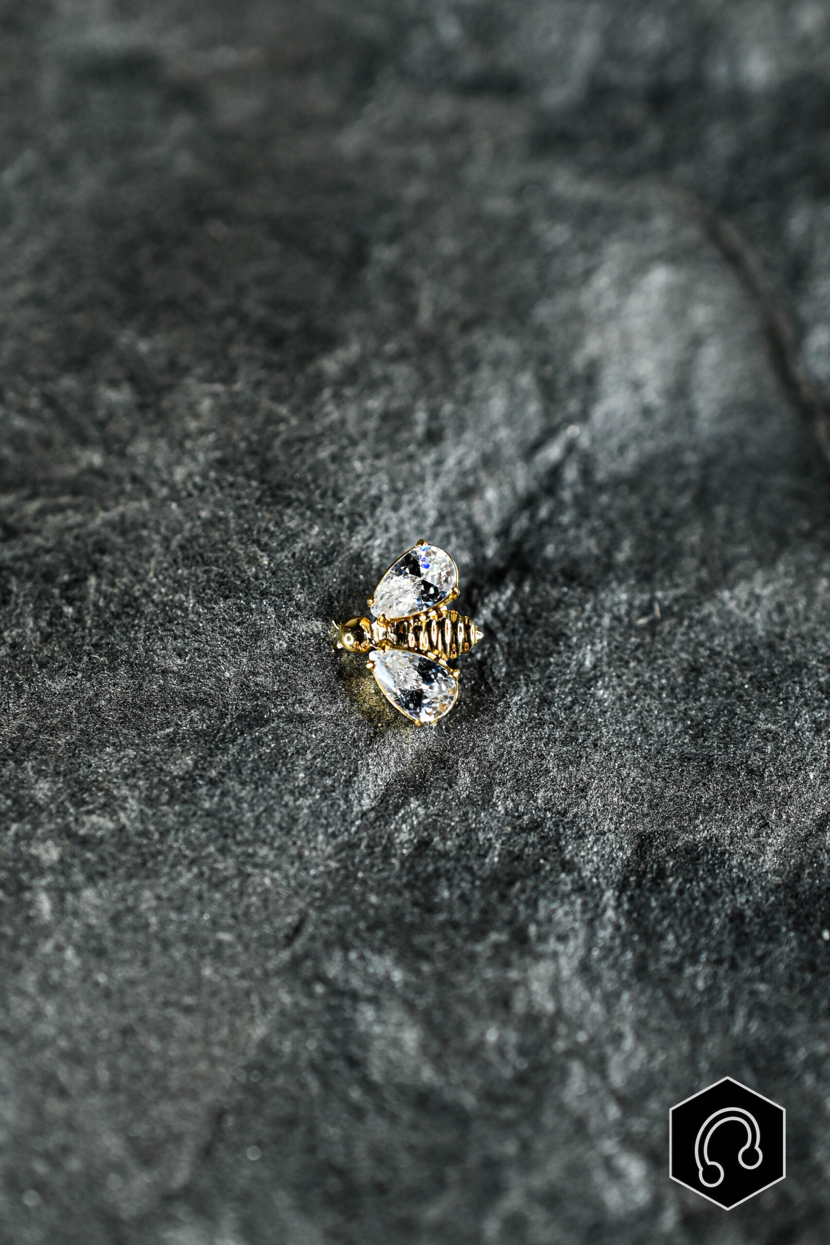 Labret Titane Doré Queen Bee