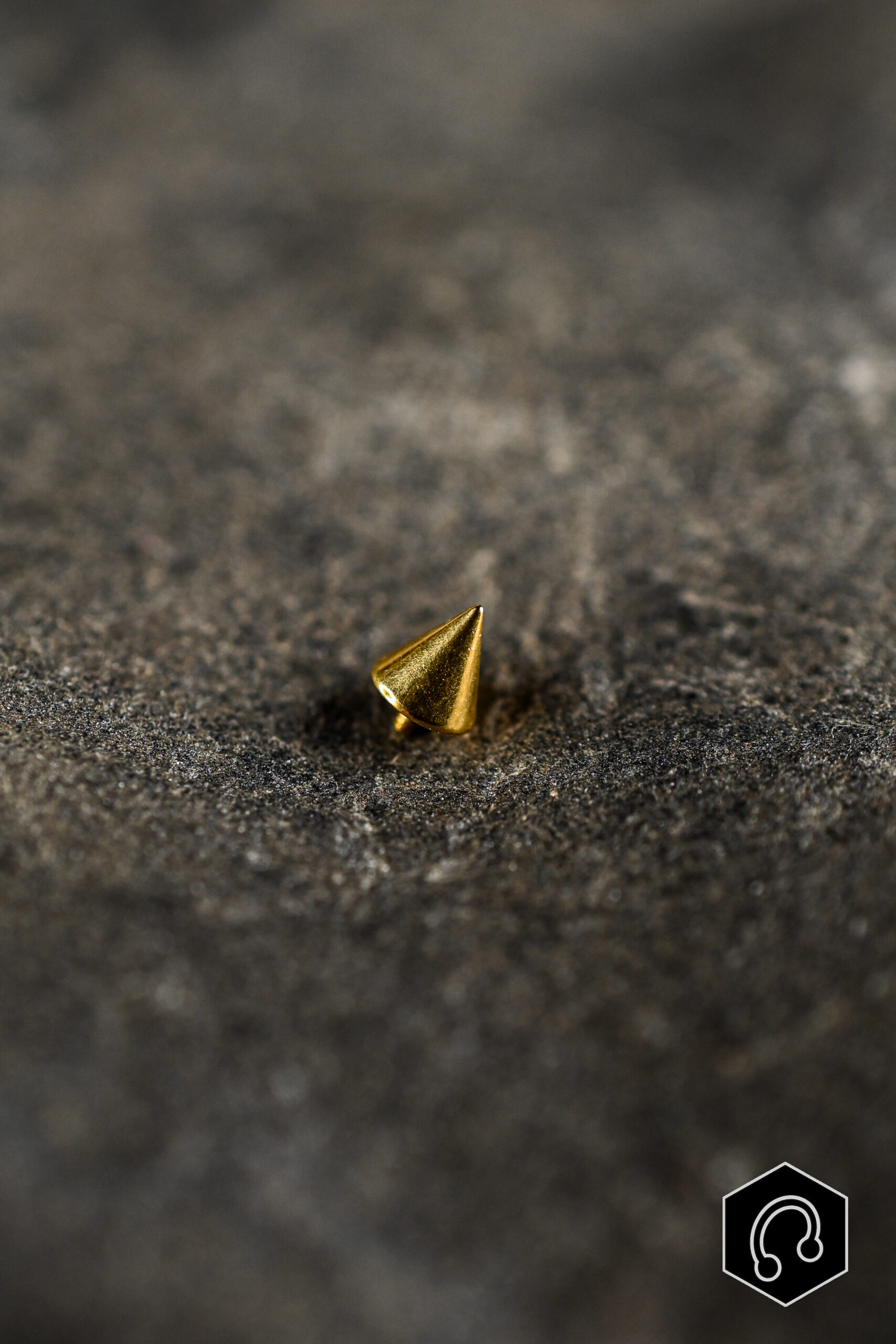 Labret Titane Doré Spike Edge XS