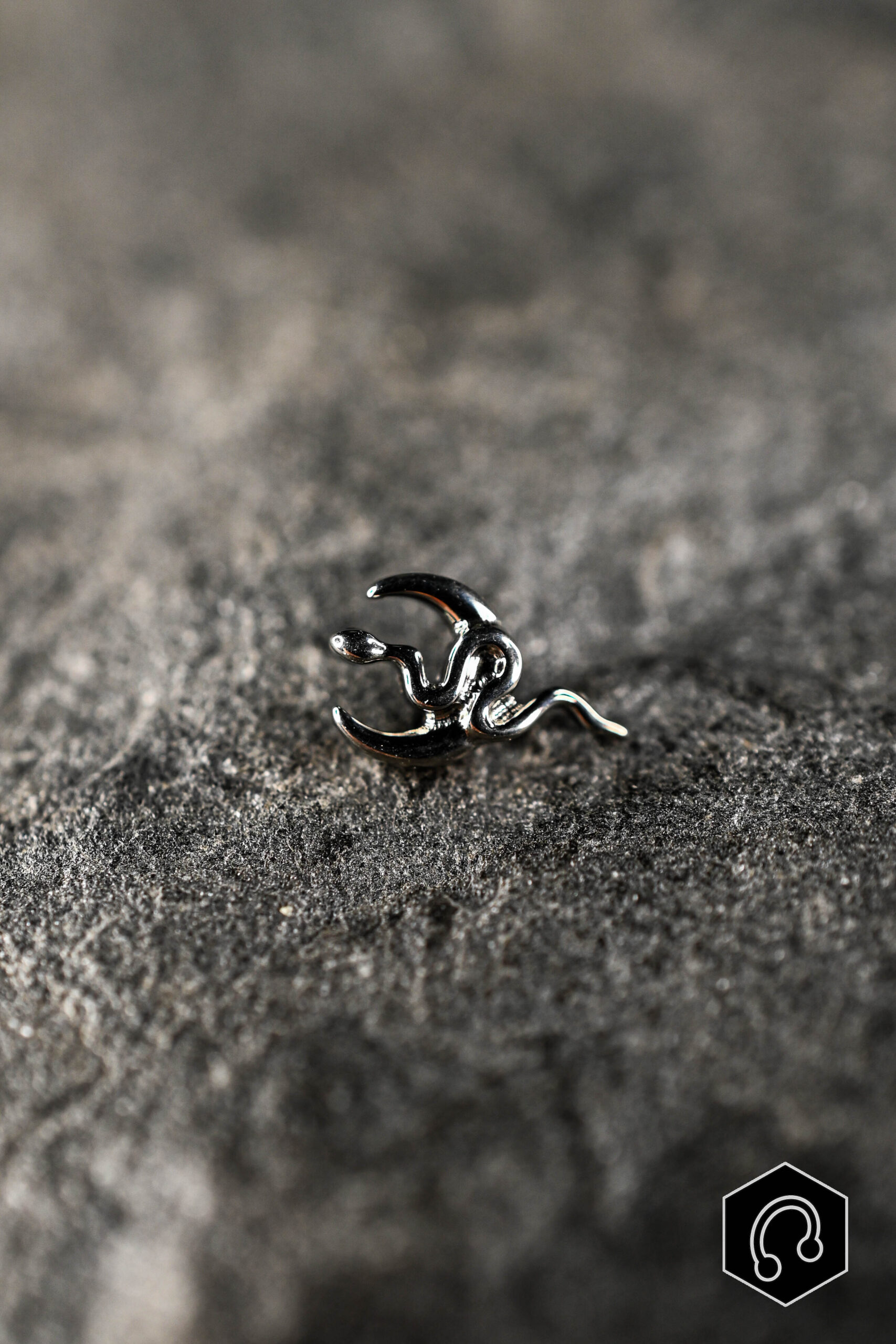 Labret Titane Argenté Lunar Venom