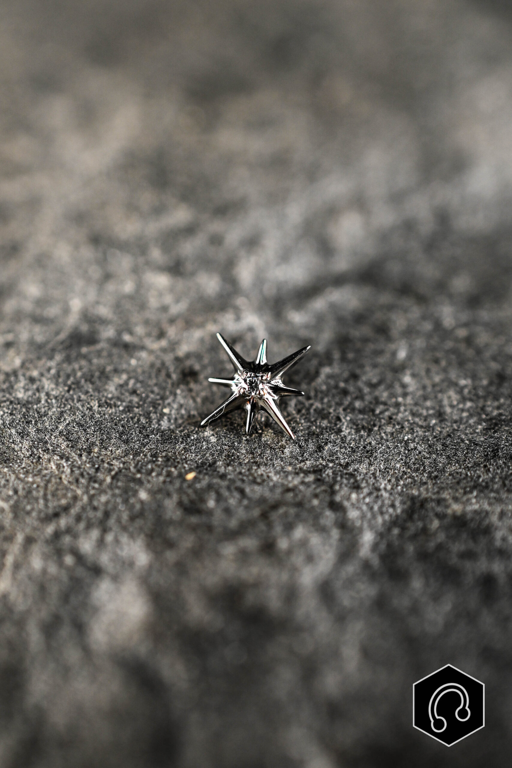 Labret Titane Argenté Starlight