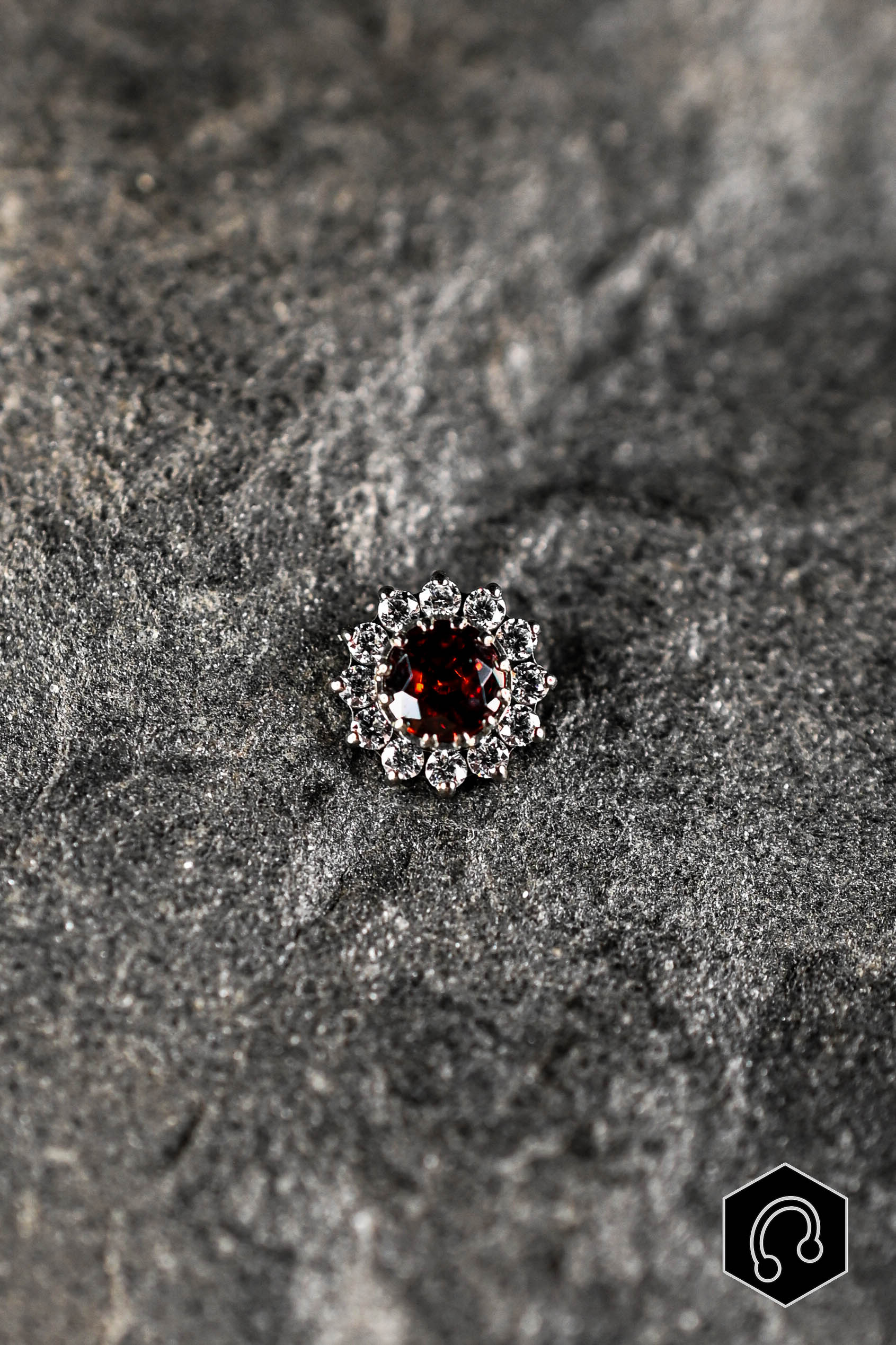 Labret Titane Argenté Boréal Red