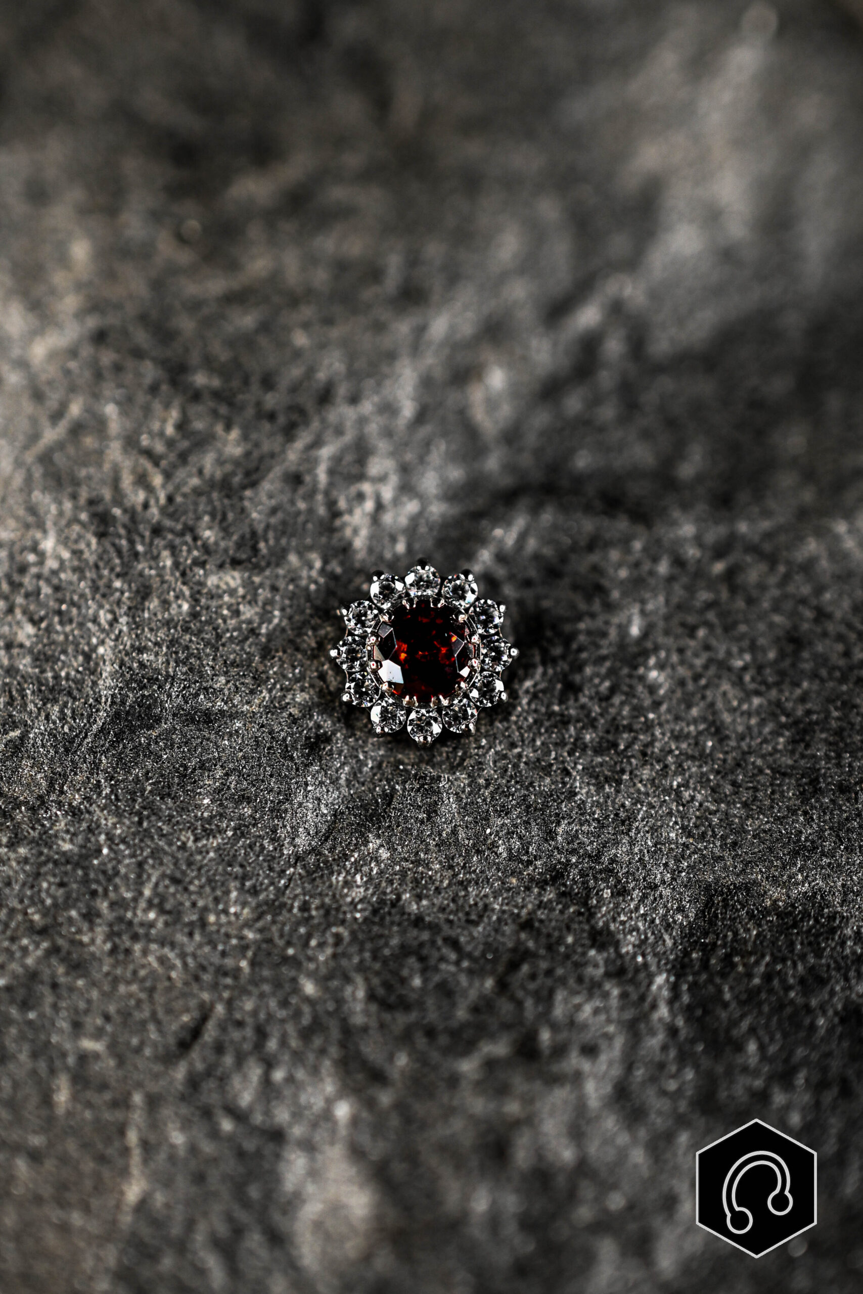 Labret Titane Argenté Boréal Red