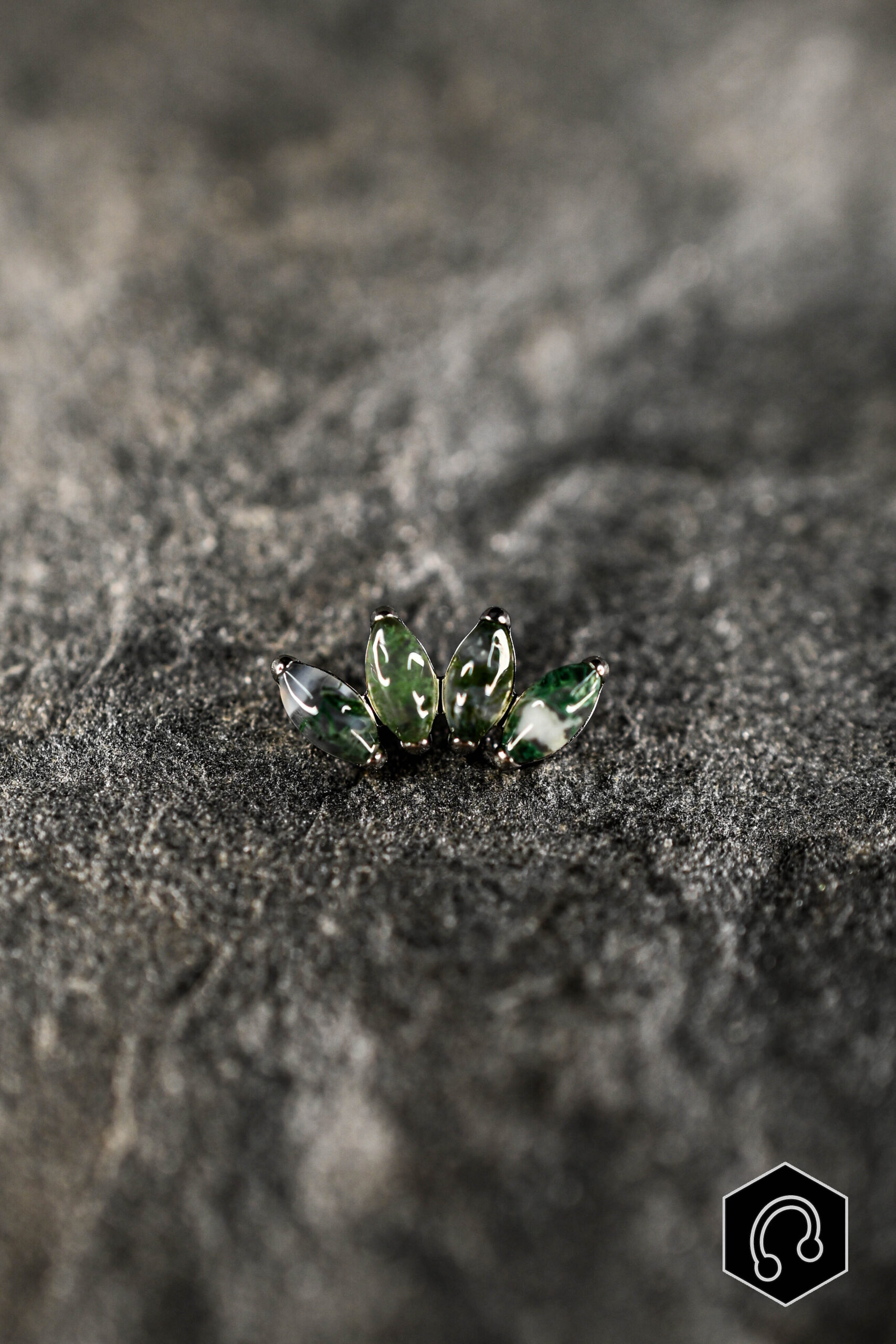 Labret Titane Impérial Agate Moss