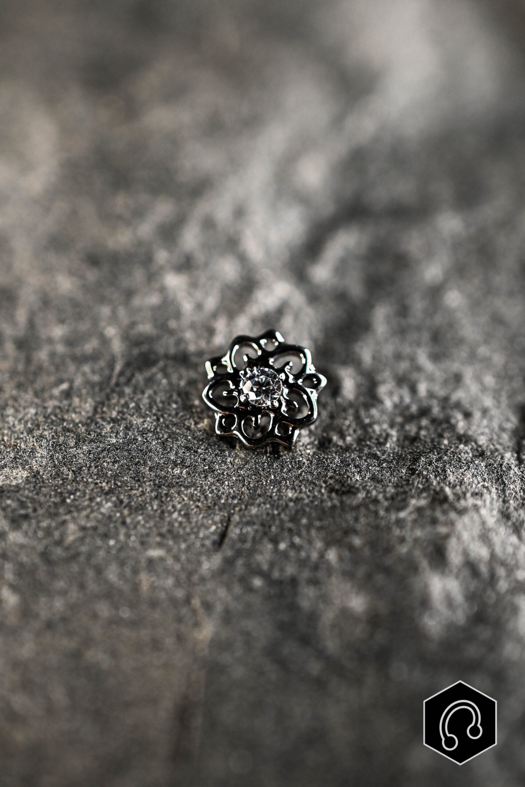 Labret Titane Argenté Lotus Glow