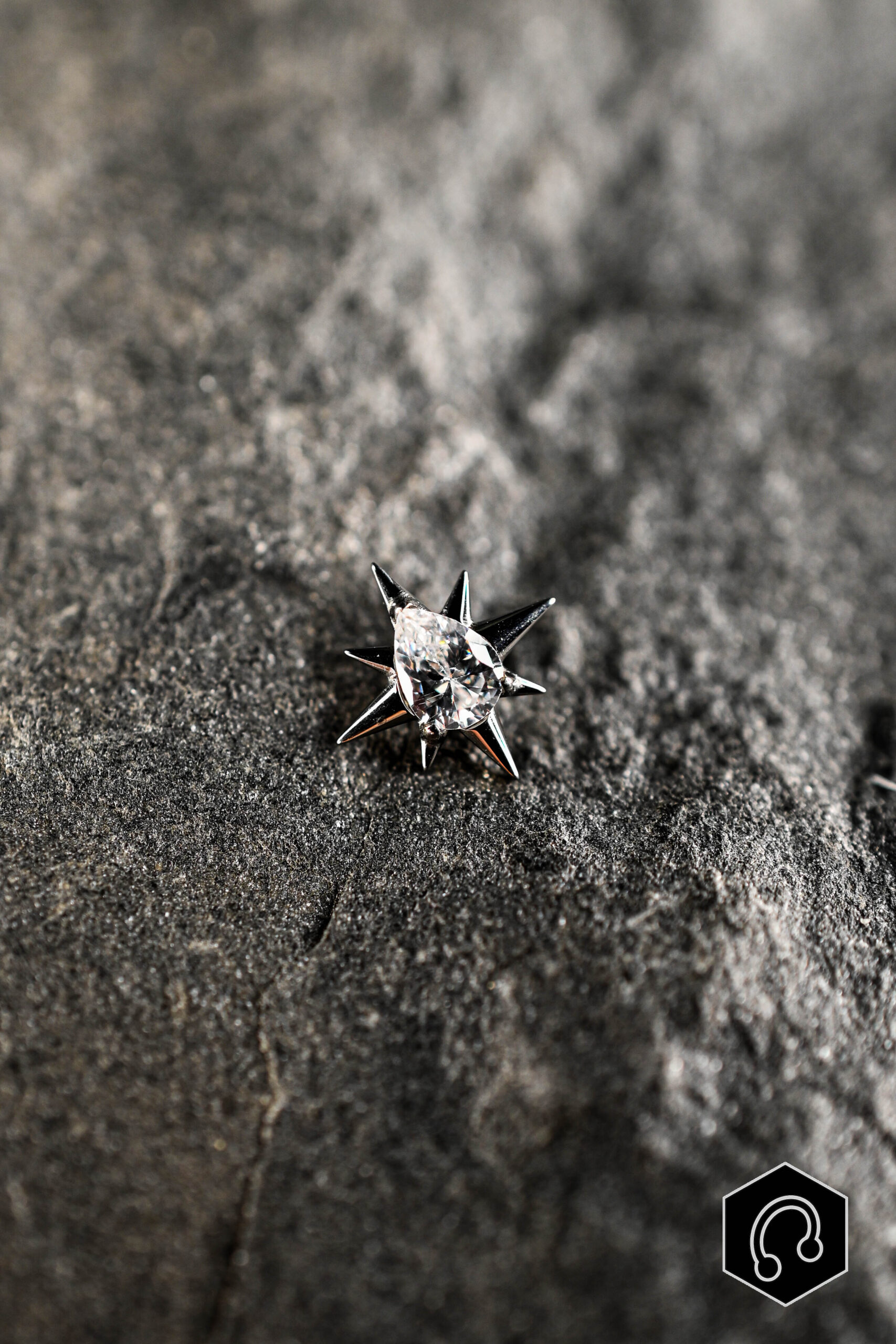 Labret Titane Argenté Stellar Tear
