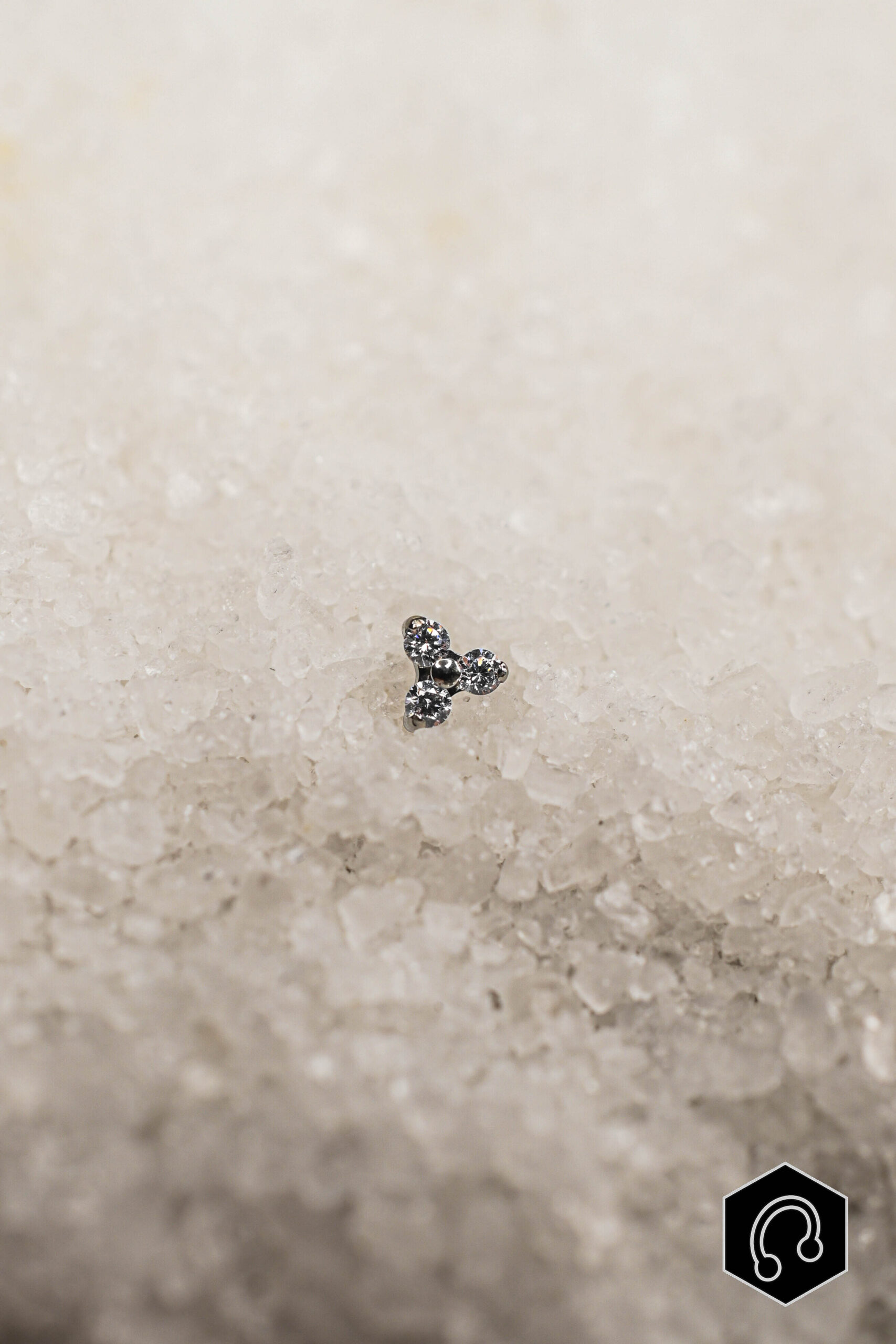 Labret Titane Argenté Trinity Spark