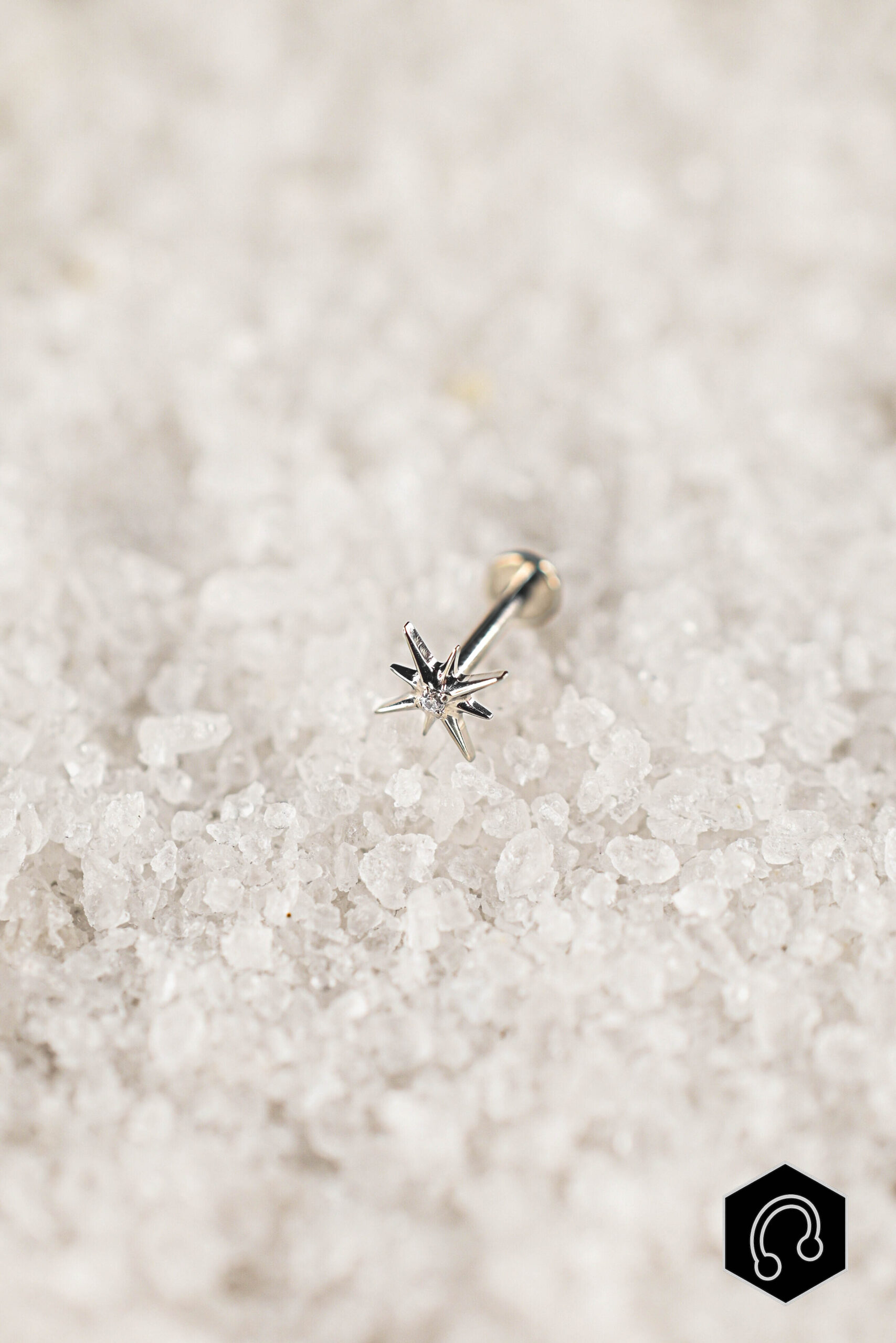 Labret Titane Argenté Starlight