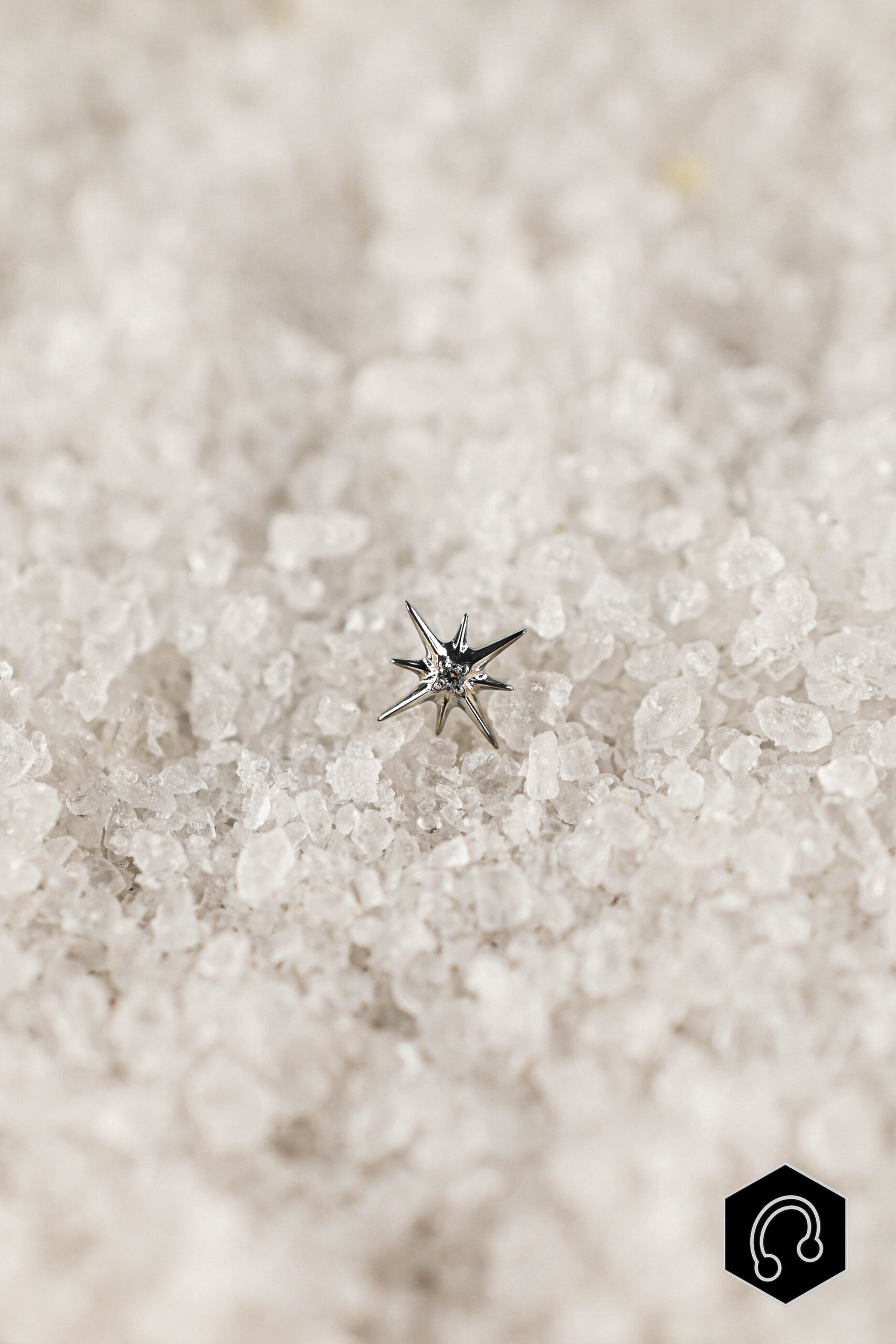 Labret Titane Argenté Starlight