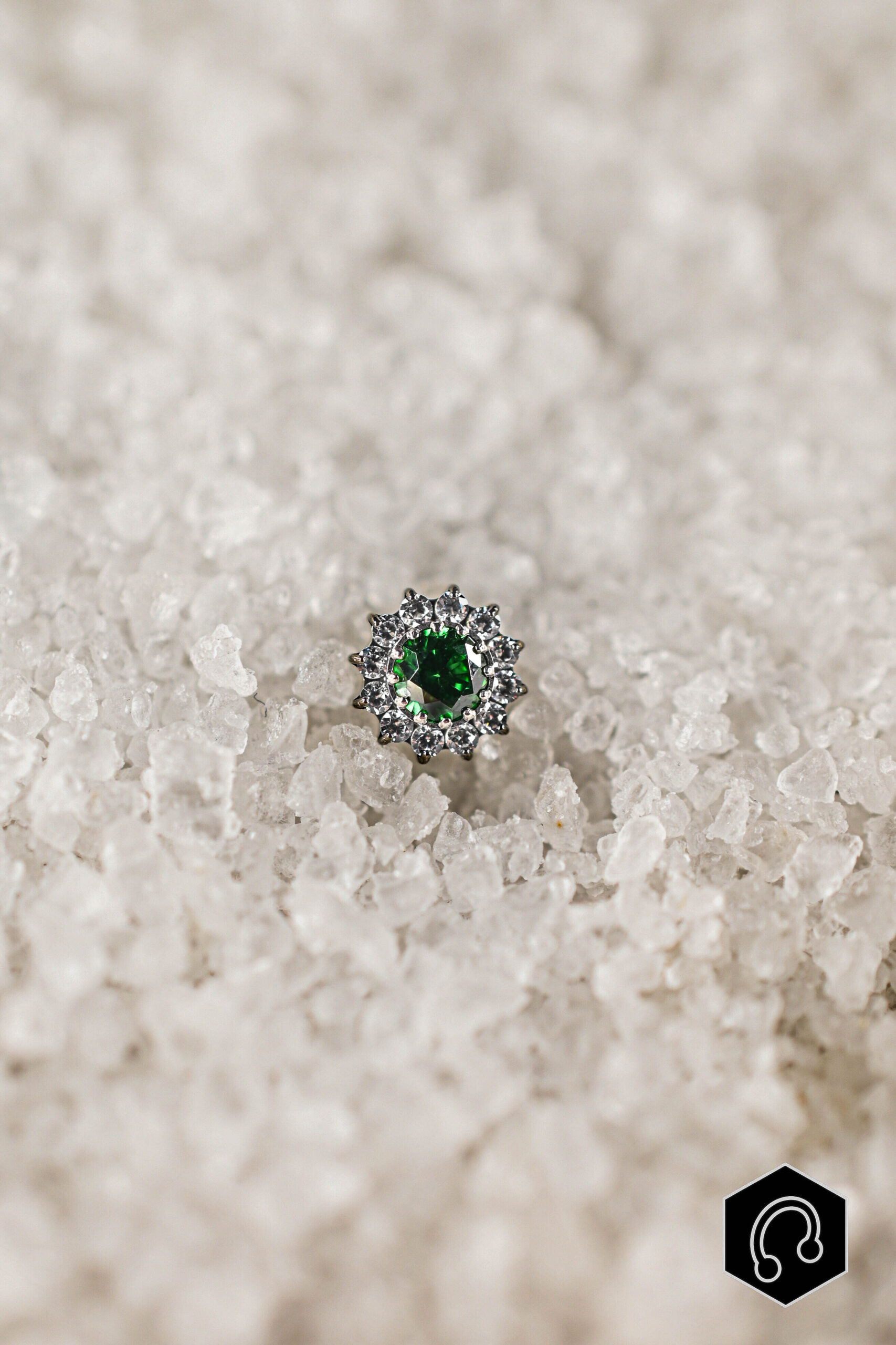 Labret Titane Argenté Boréal Green