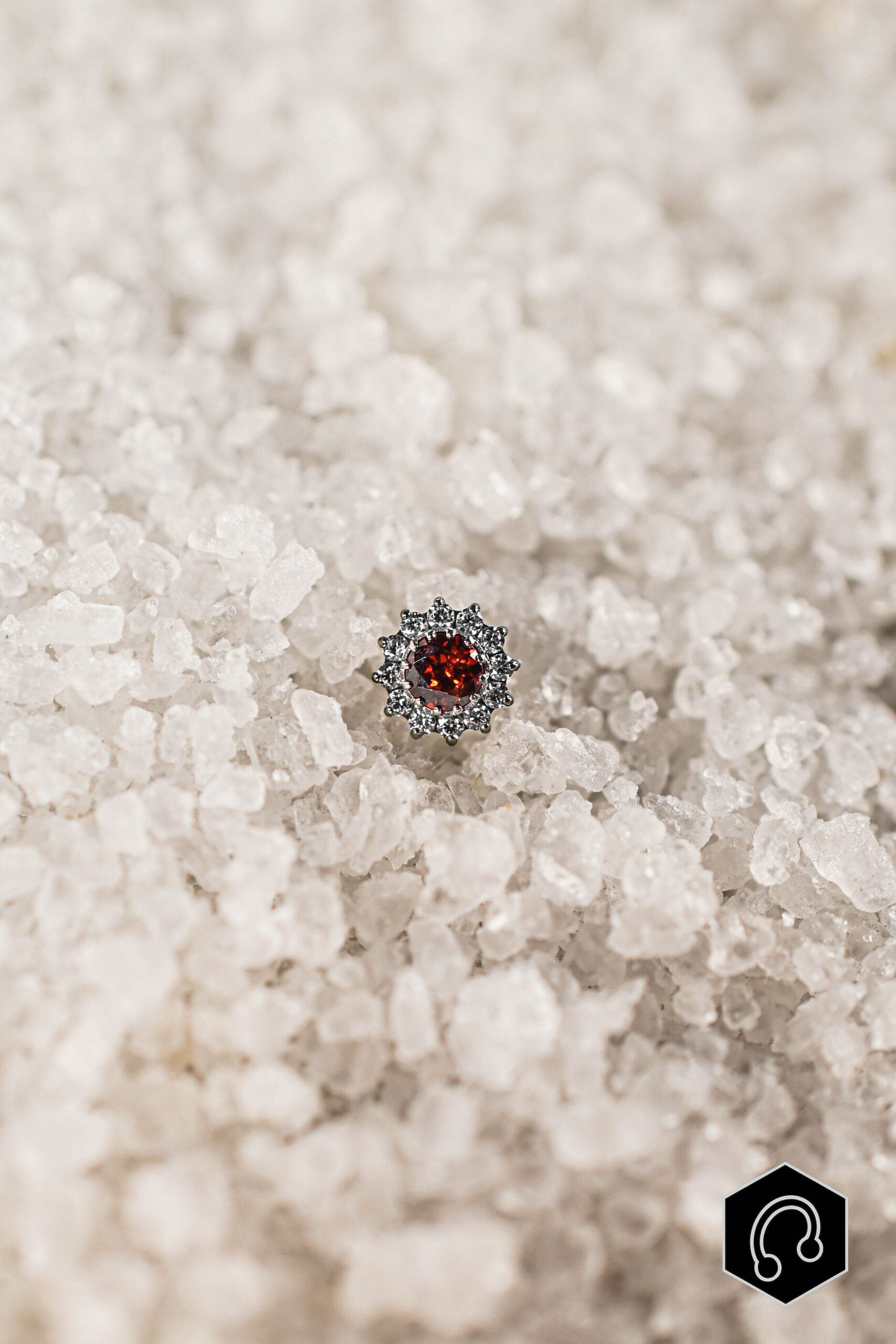 Labret Titane Argenté Boréal Red