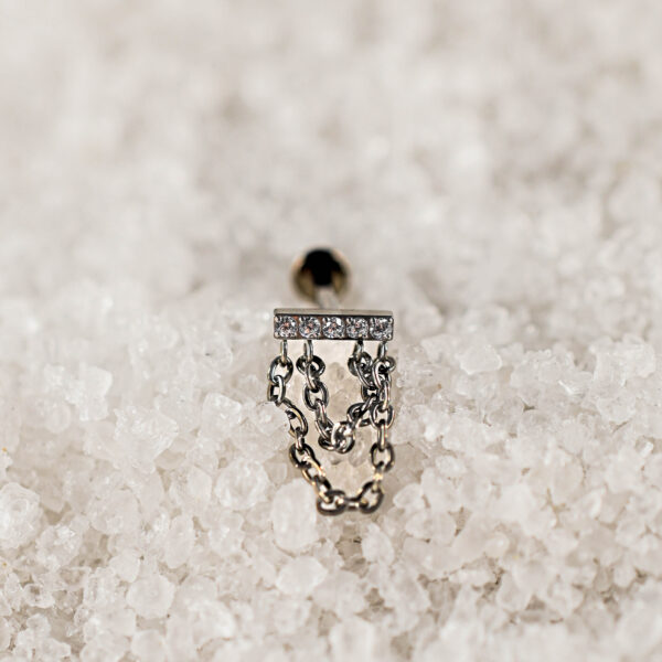 Labret Titane Argenté Riot Chains