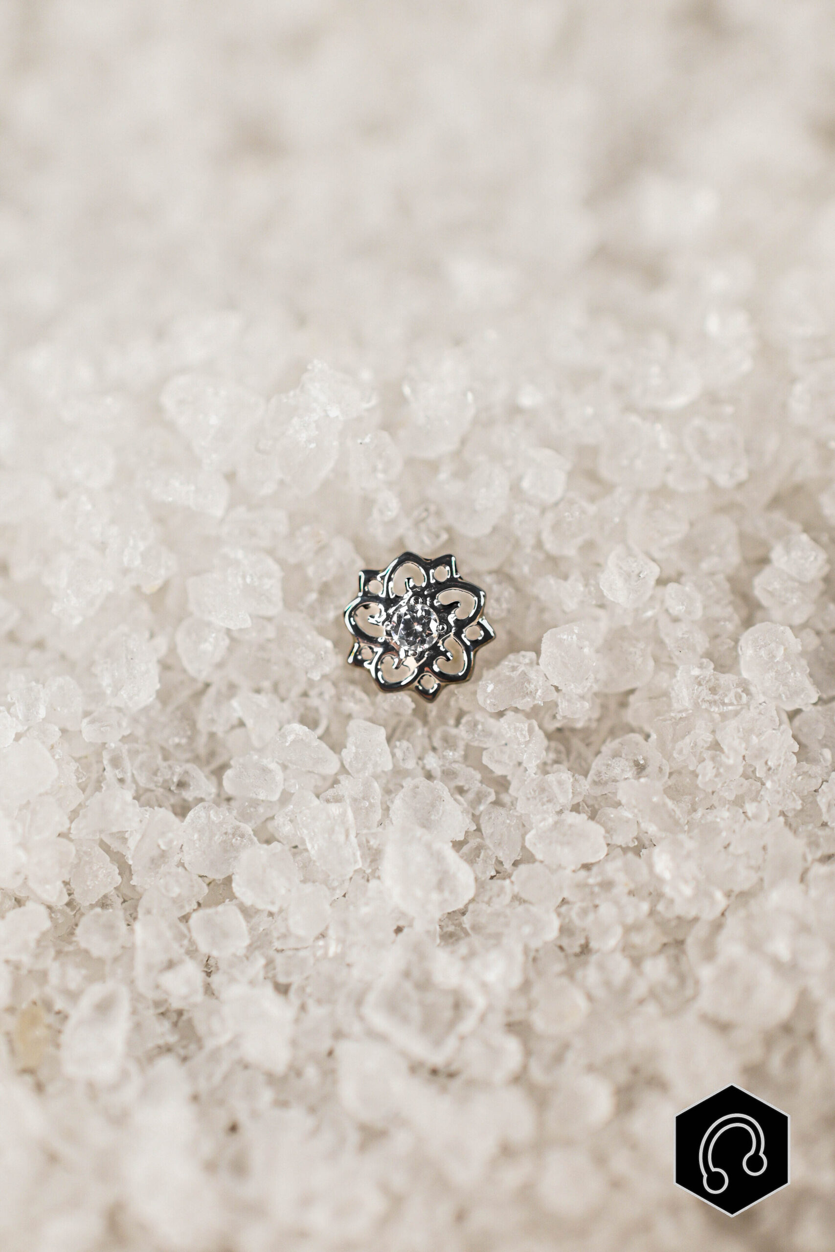 Labret Titane Argenté Lotus Glow